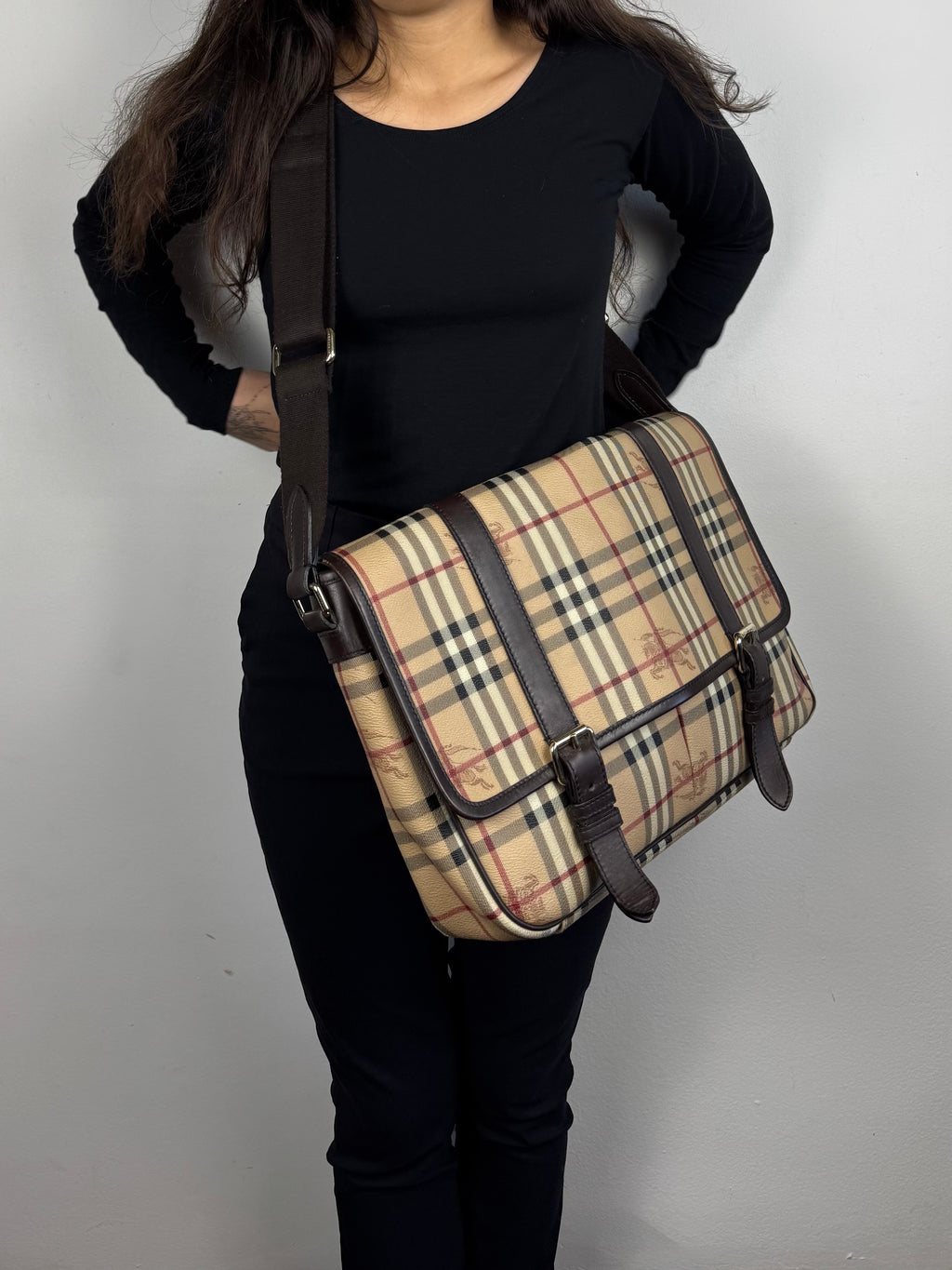 Burberry Haymarket Check Messenger