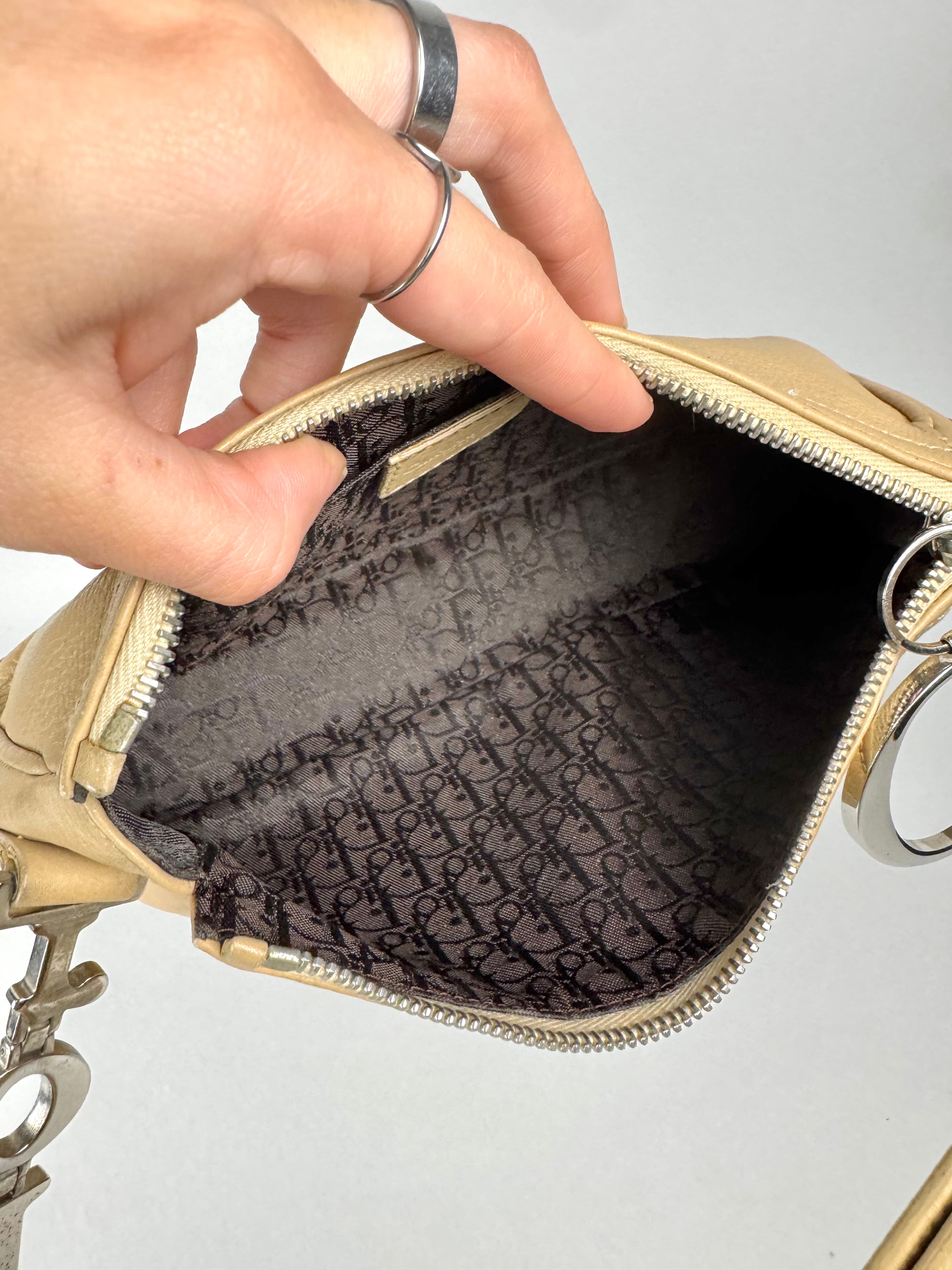 Christian Dior D Charms Leather Pochette