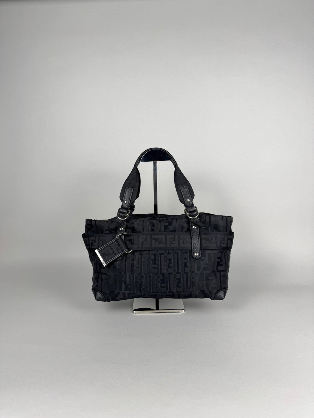 Fendi Monogram Zucca Zip Code Shoulder