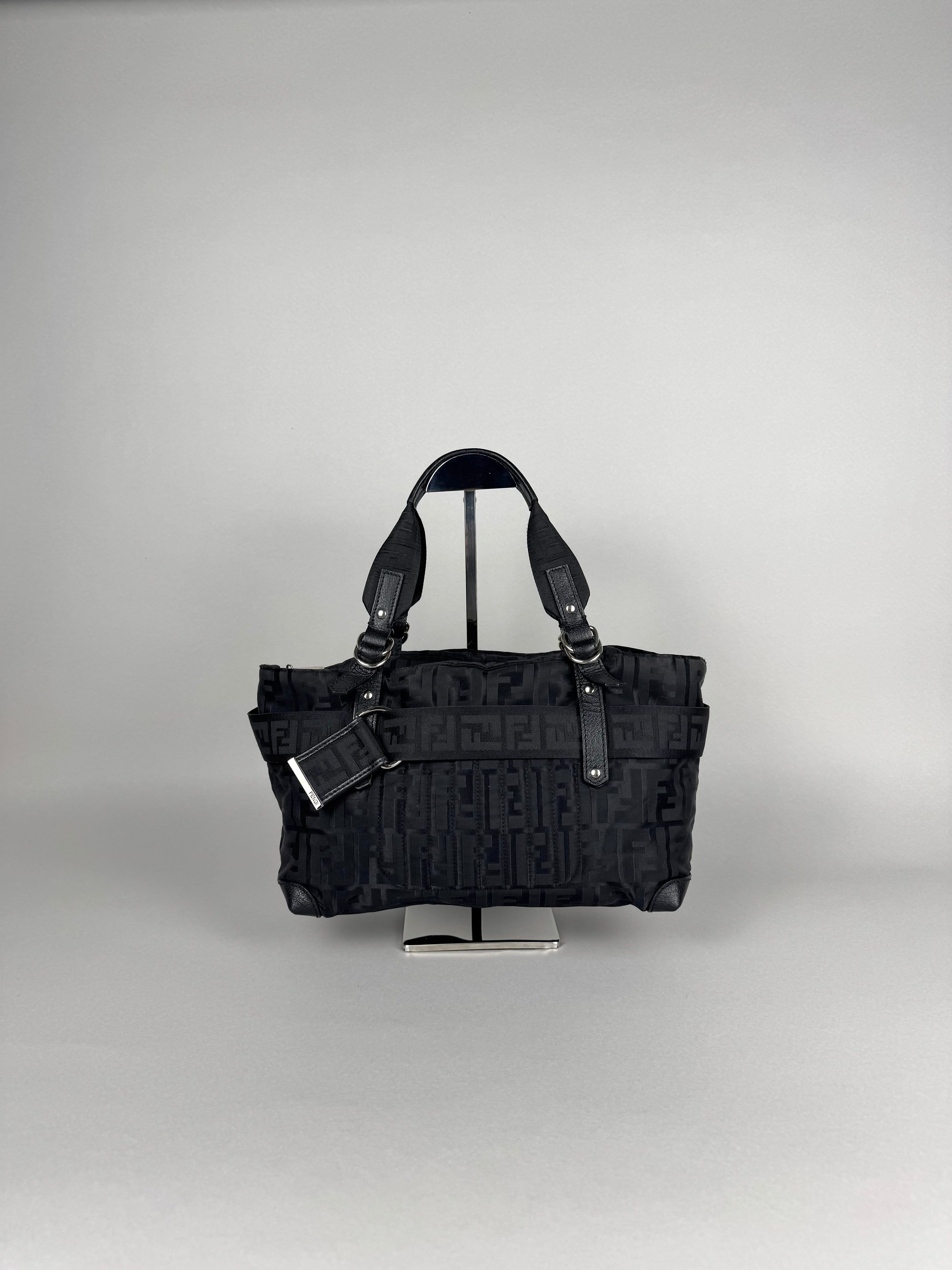Fendi Monogram Zucca Zip Code Shoulder