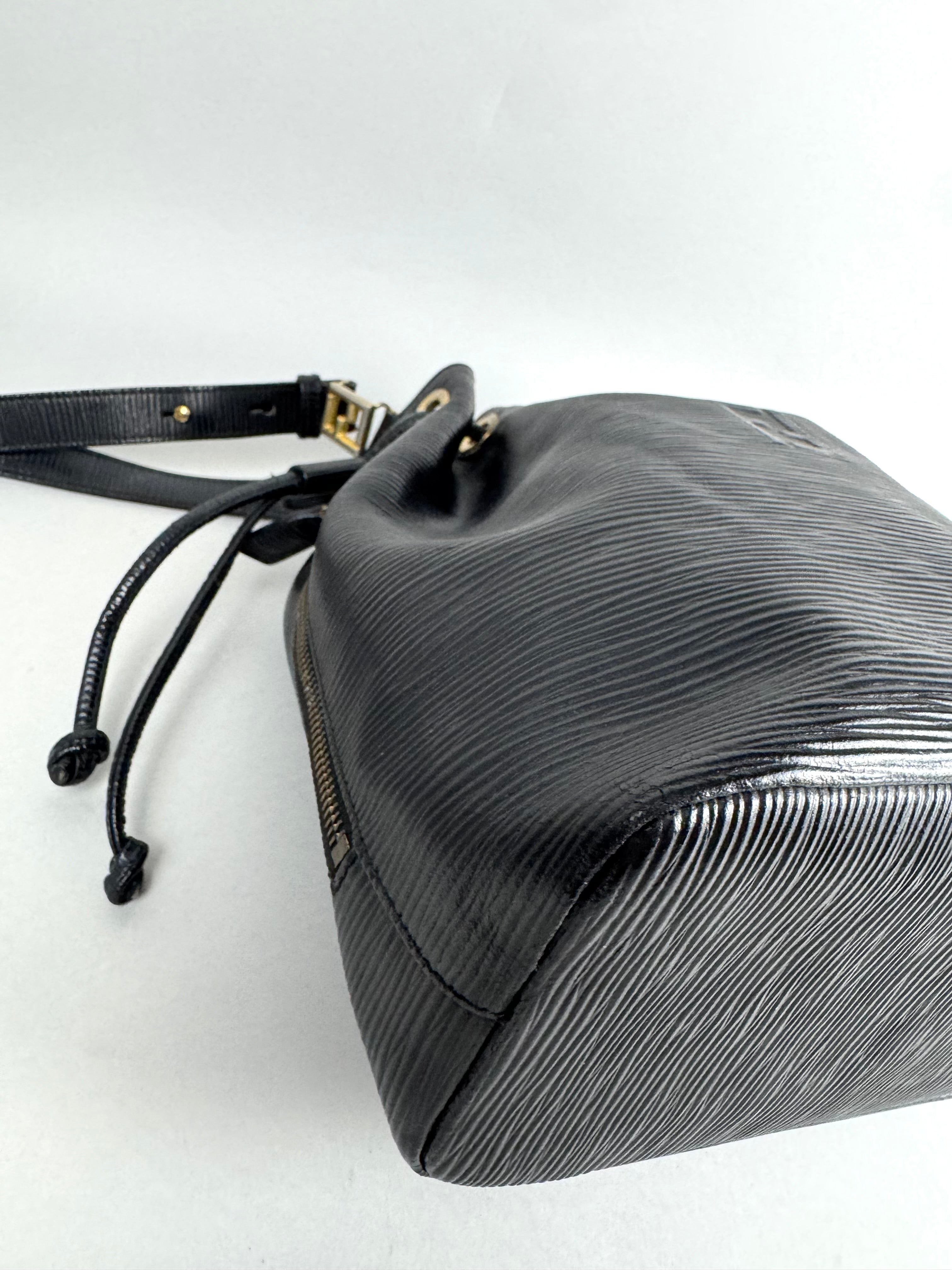 Fendi Bucket Black Epi Leather with Pouch
