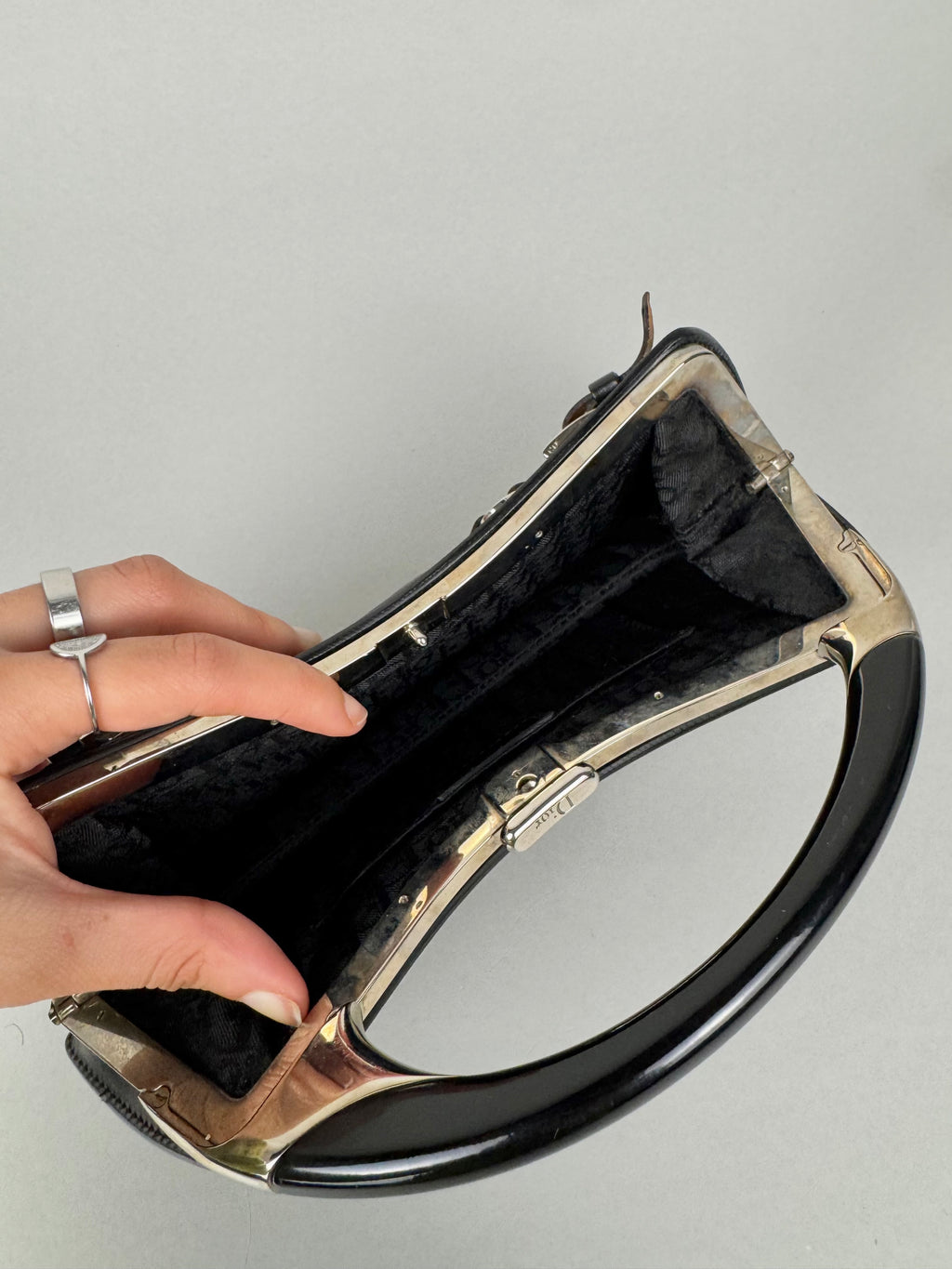 Christian Dior Bondage Black Leather