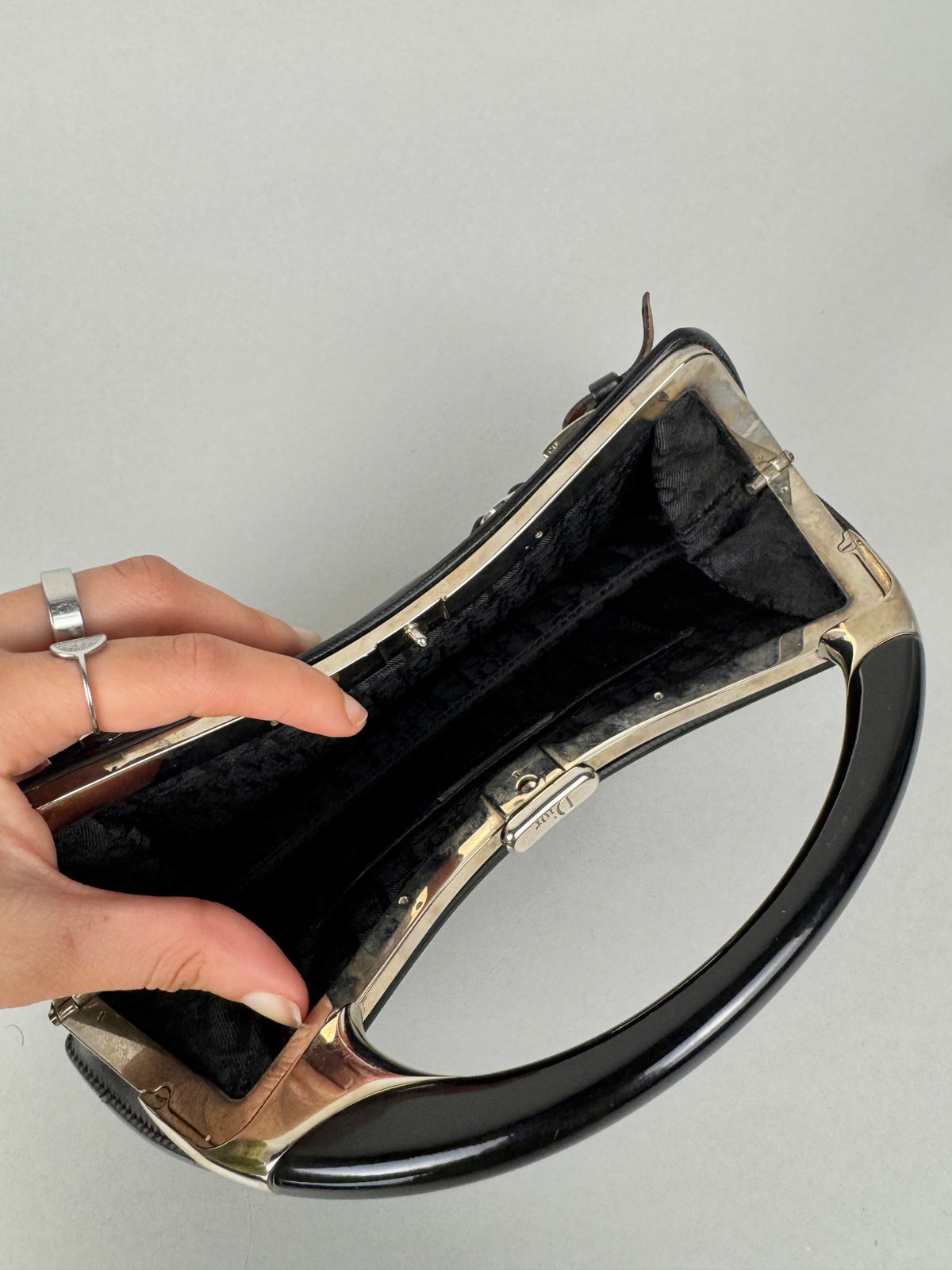 Christian Dior Bondage Black Leather