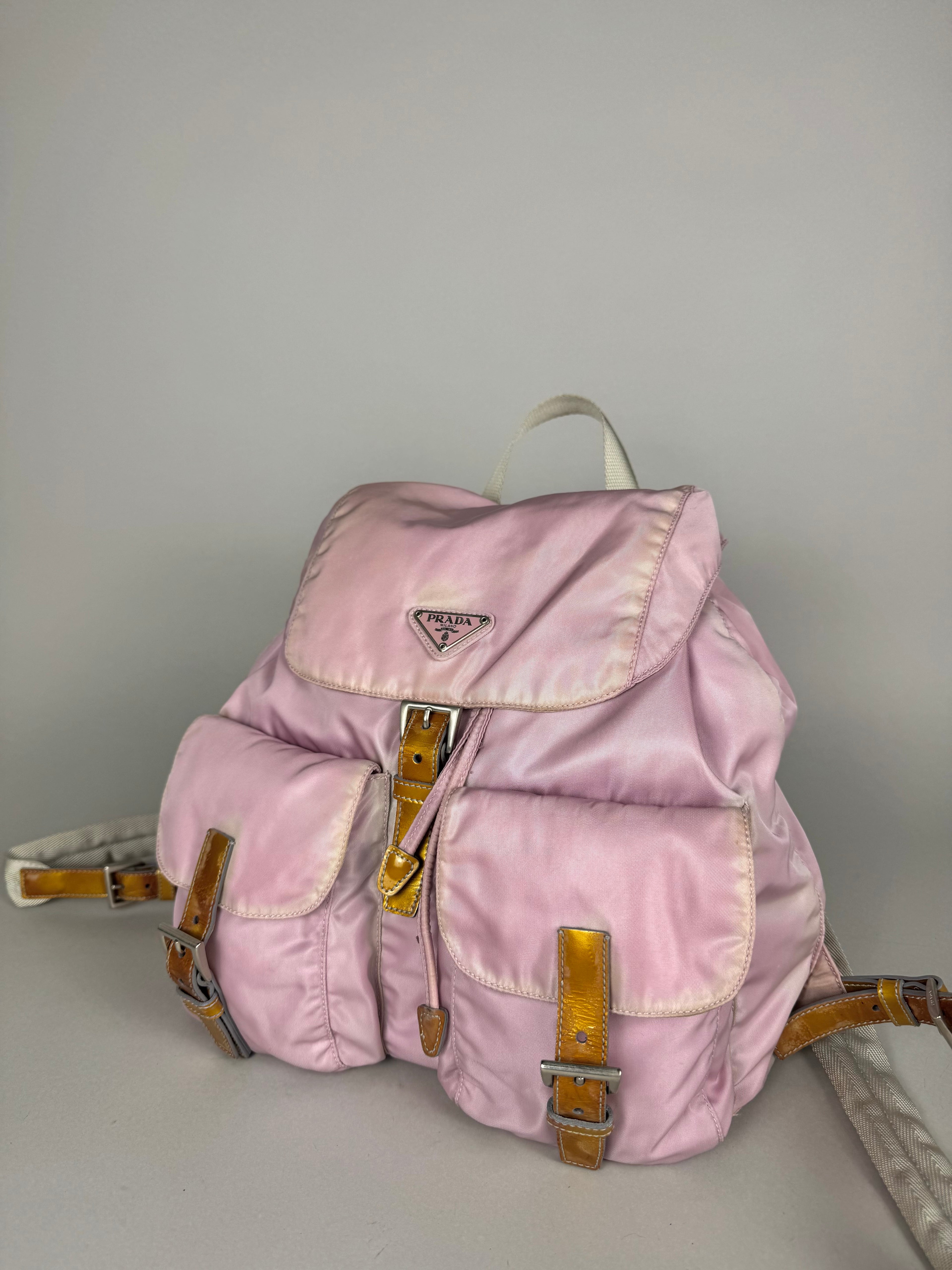 Prada Nylon Baby Pink Backpack Medium