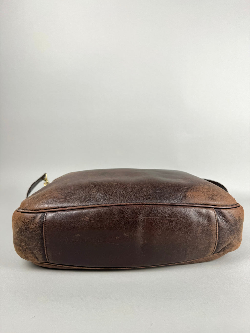 Gucci Toned Brown Leather Large Crossbody