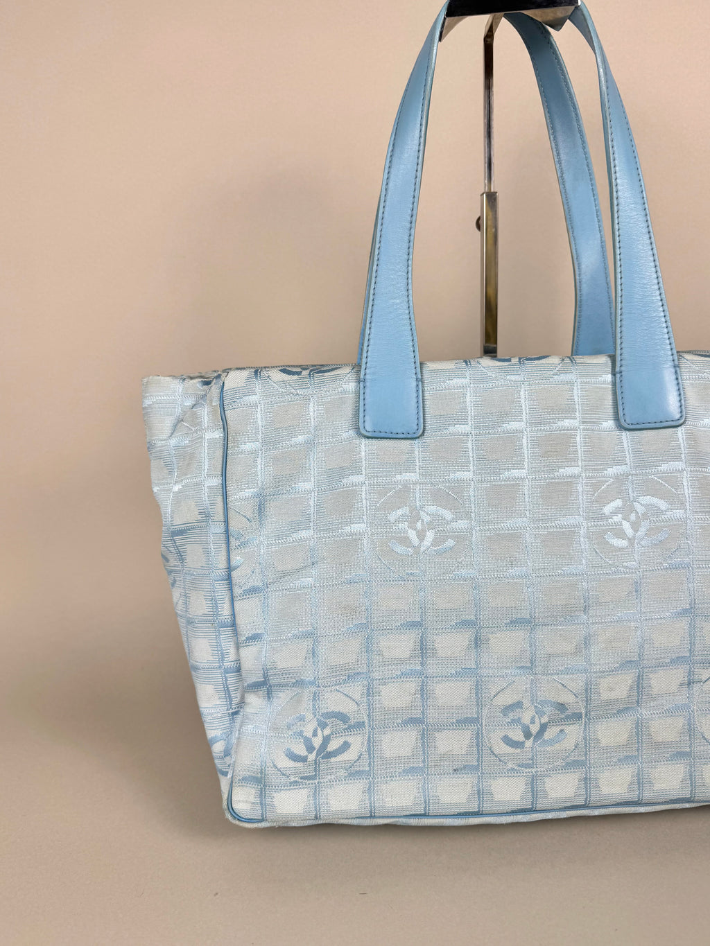 Chanel Travel Ligne Blue Tote Bag