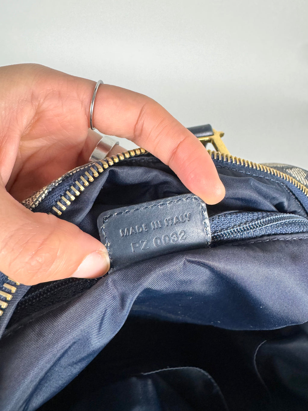 Christian Dior Monogram Trotter Boston Navy