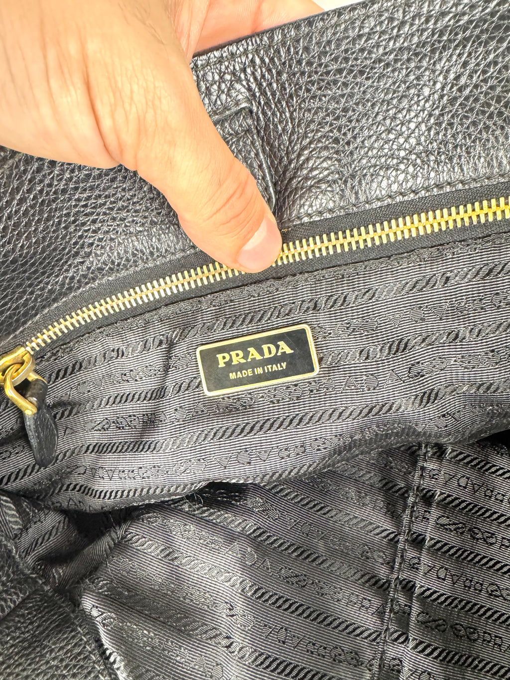 Prada Vitello Daino Leather Black