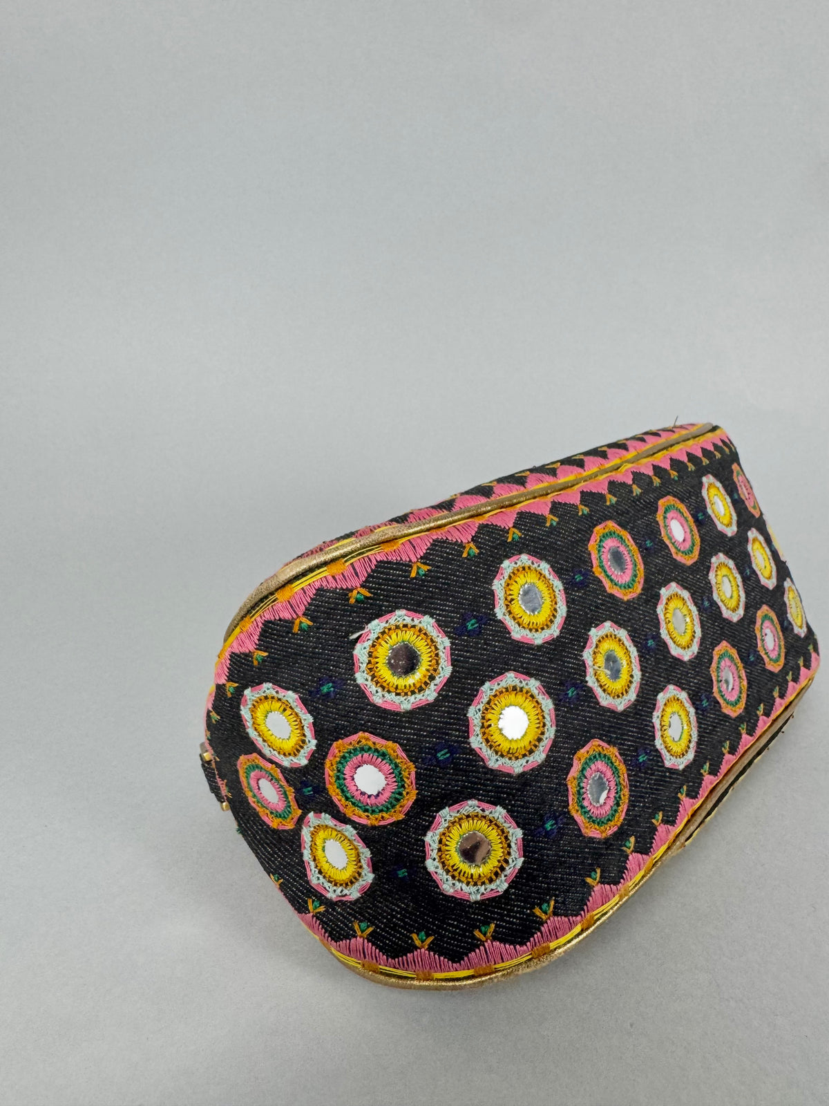 Christian Dior Embroidered Montaigne Cadillac 1947 Denim Bag