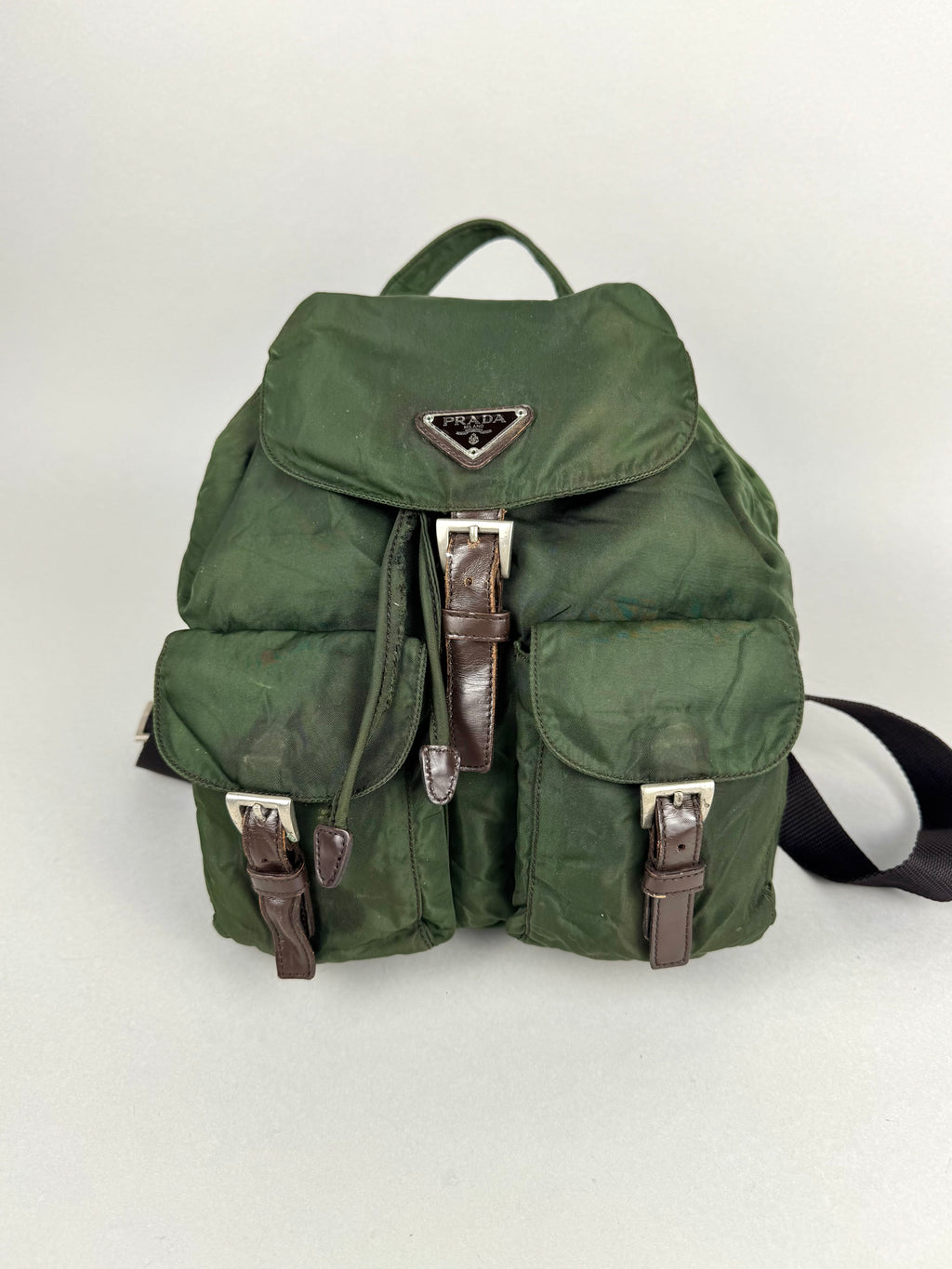 Prada Nylon Green Backpack Small