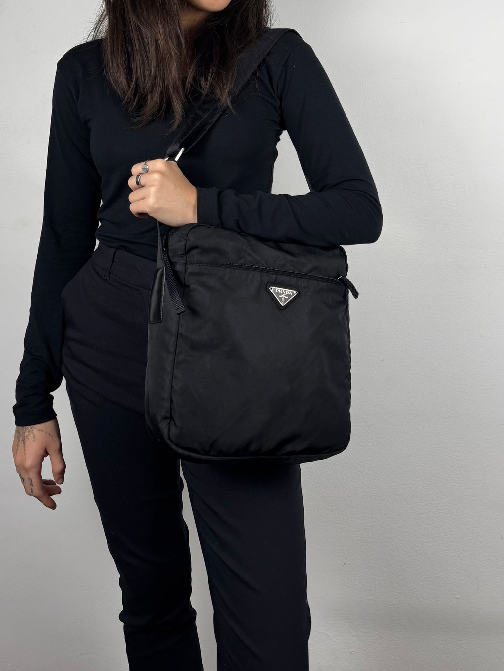 Prada Tessuto Messenger Crossbody Nylon Bag