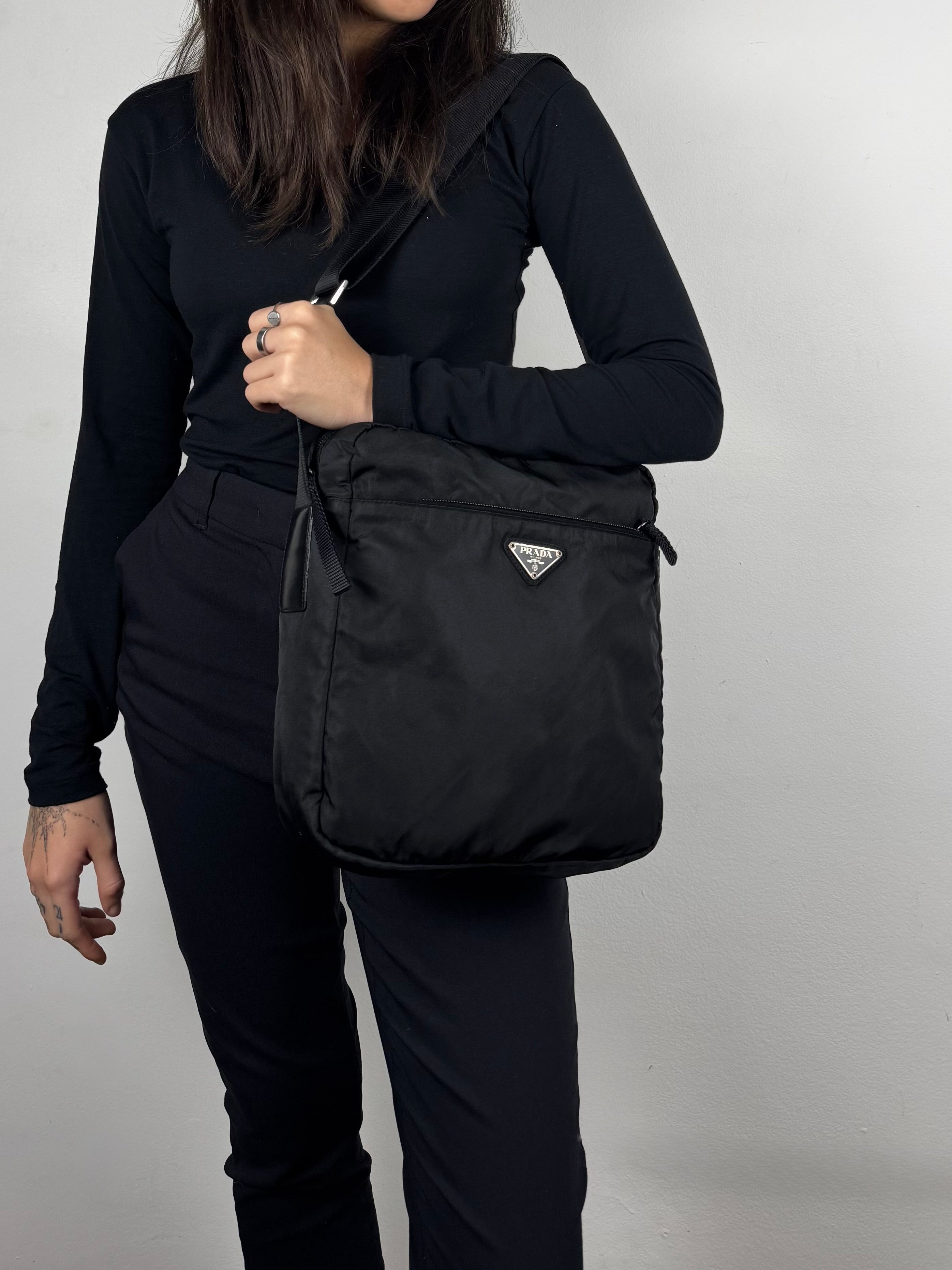 Prada Tessuto Messenger Crossbody Nylon Bag
