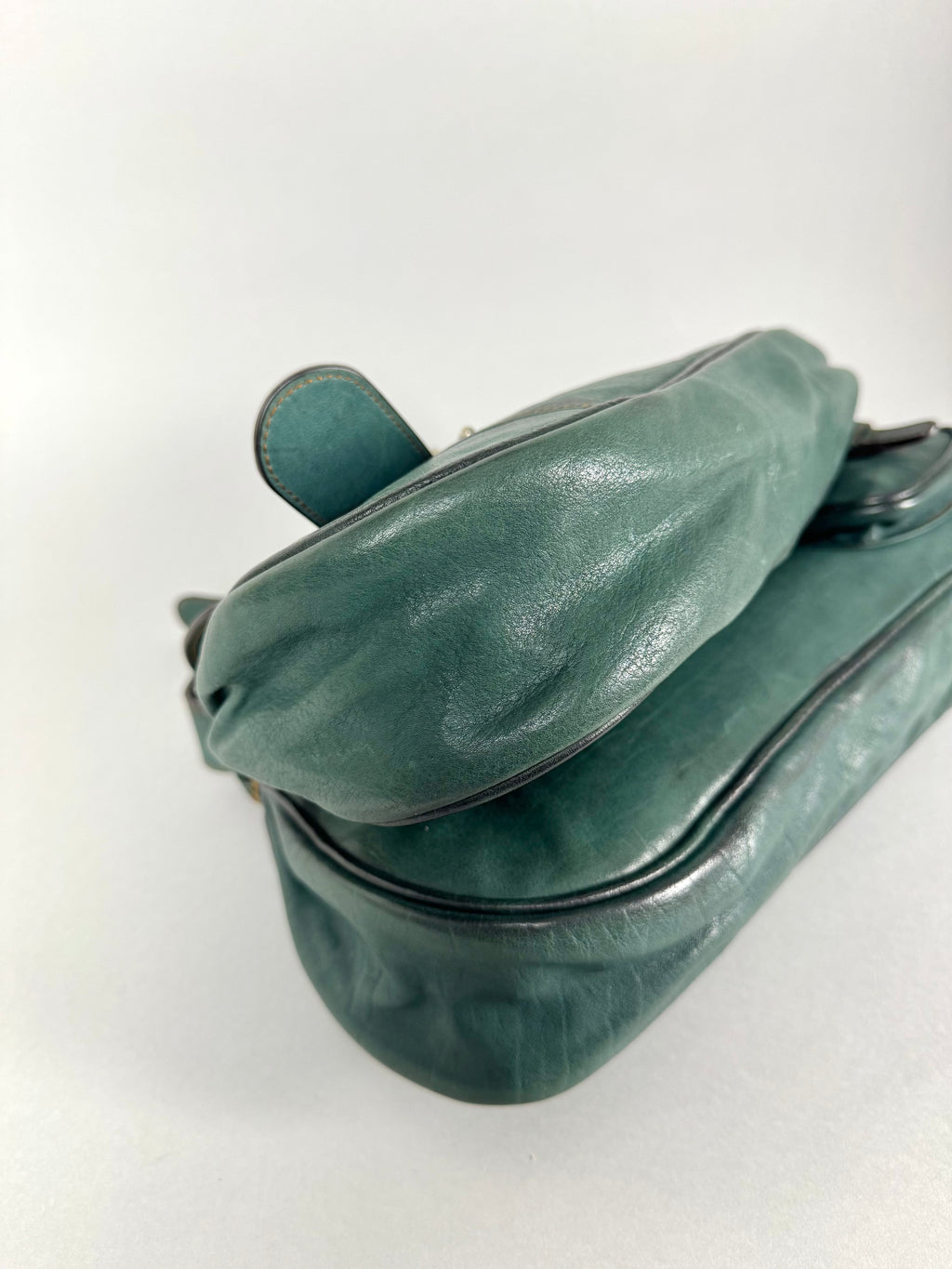Christian Dior Gaucho Double Leather Green