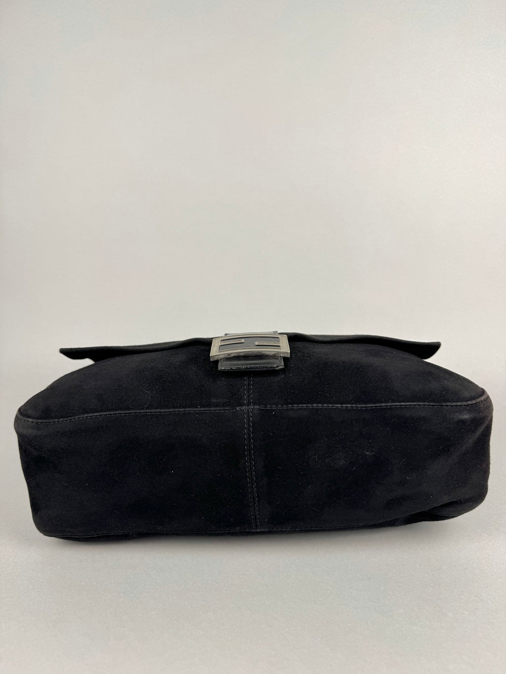 Fendi Mamma Baguette Black Suede Leather