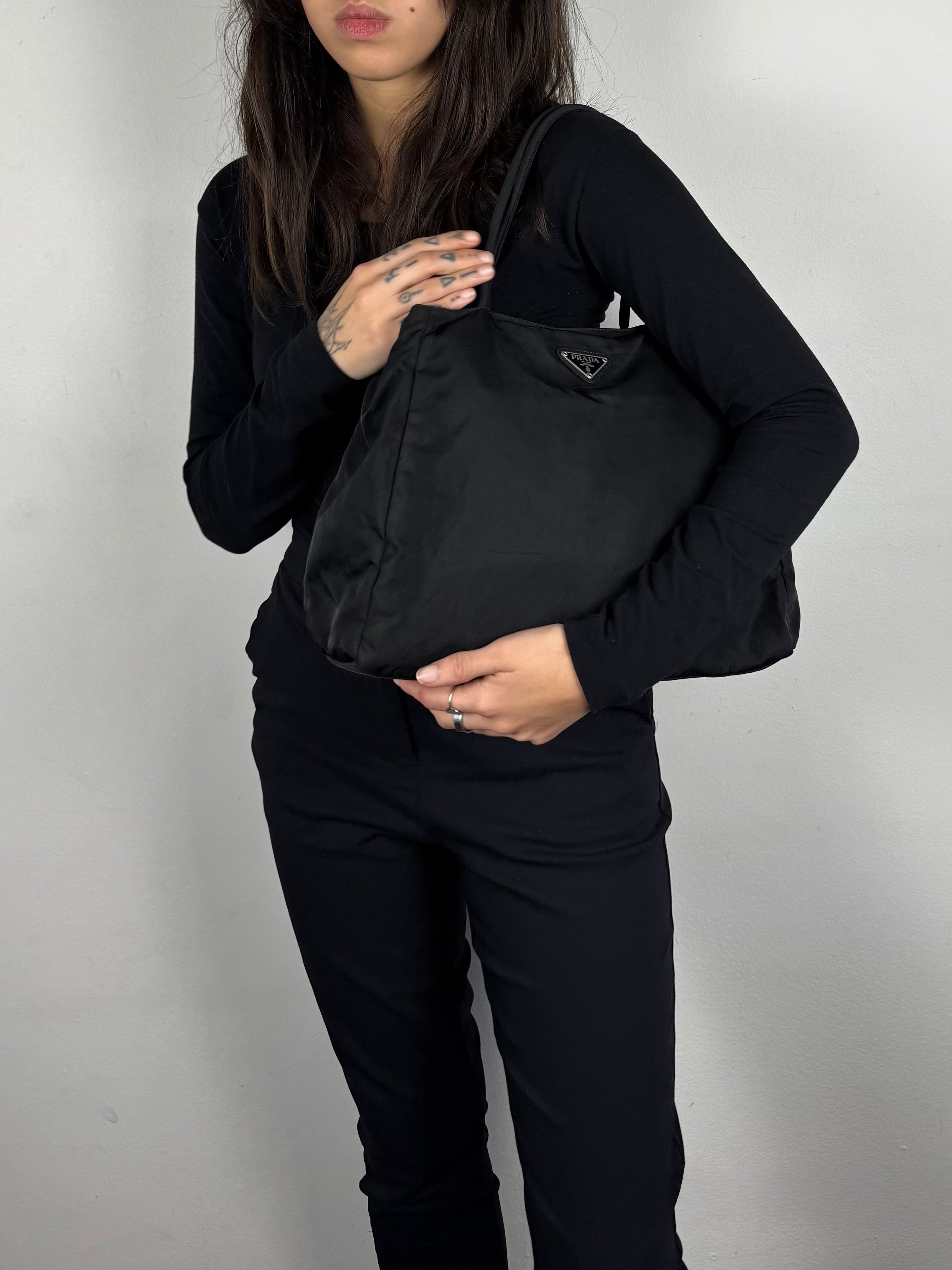 Prada Nylon Black Tote