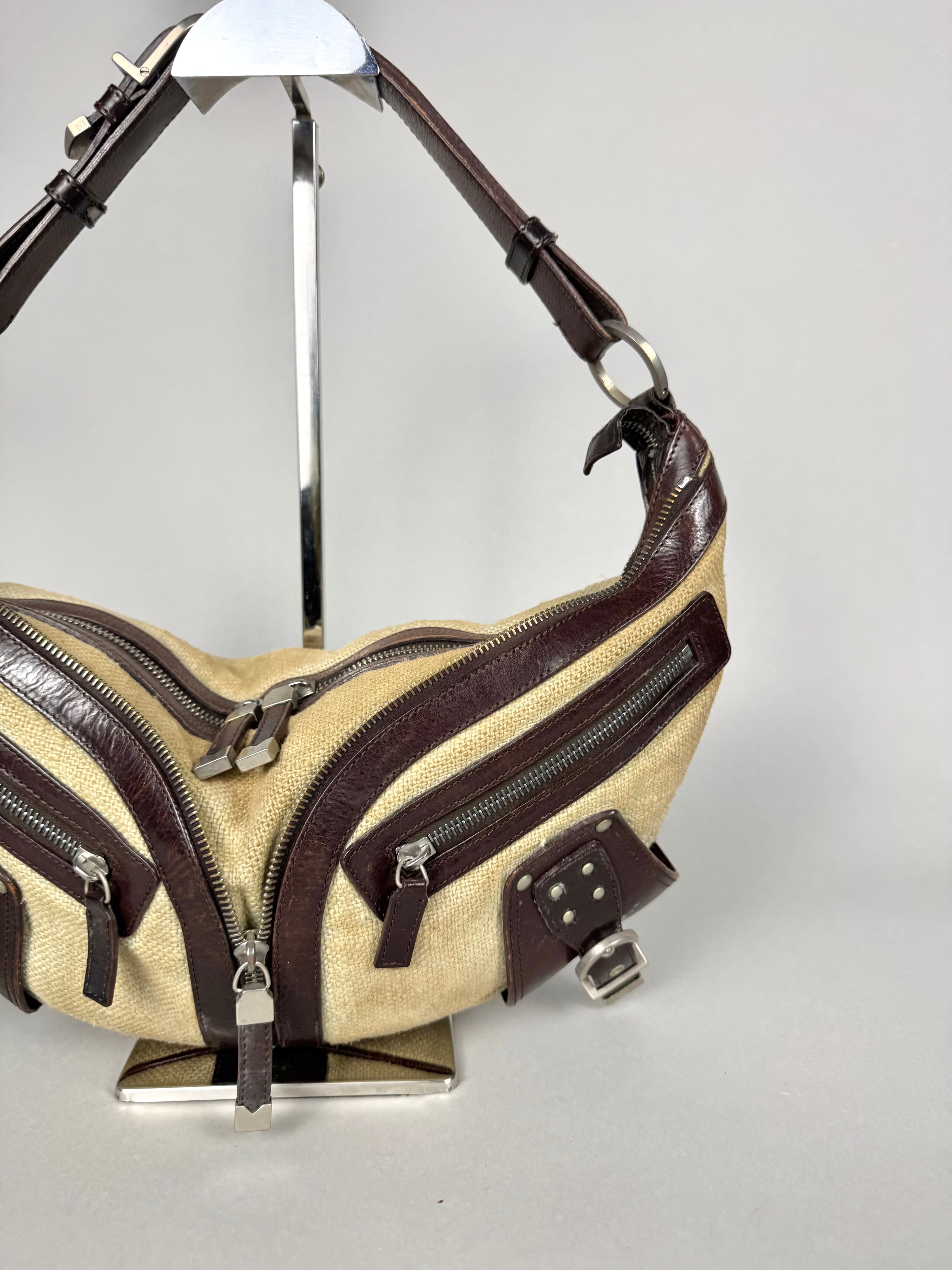 Versace Half Moon Biker Hobo