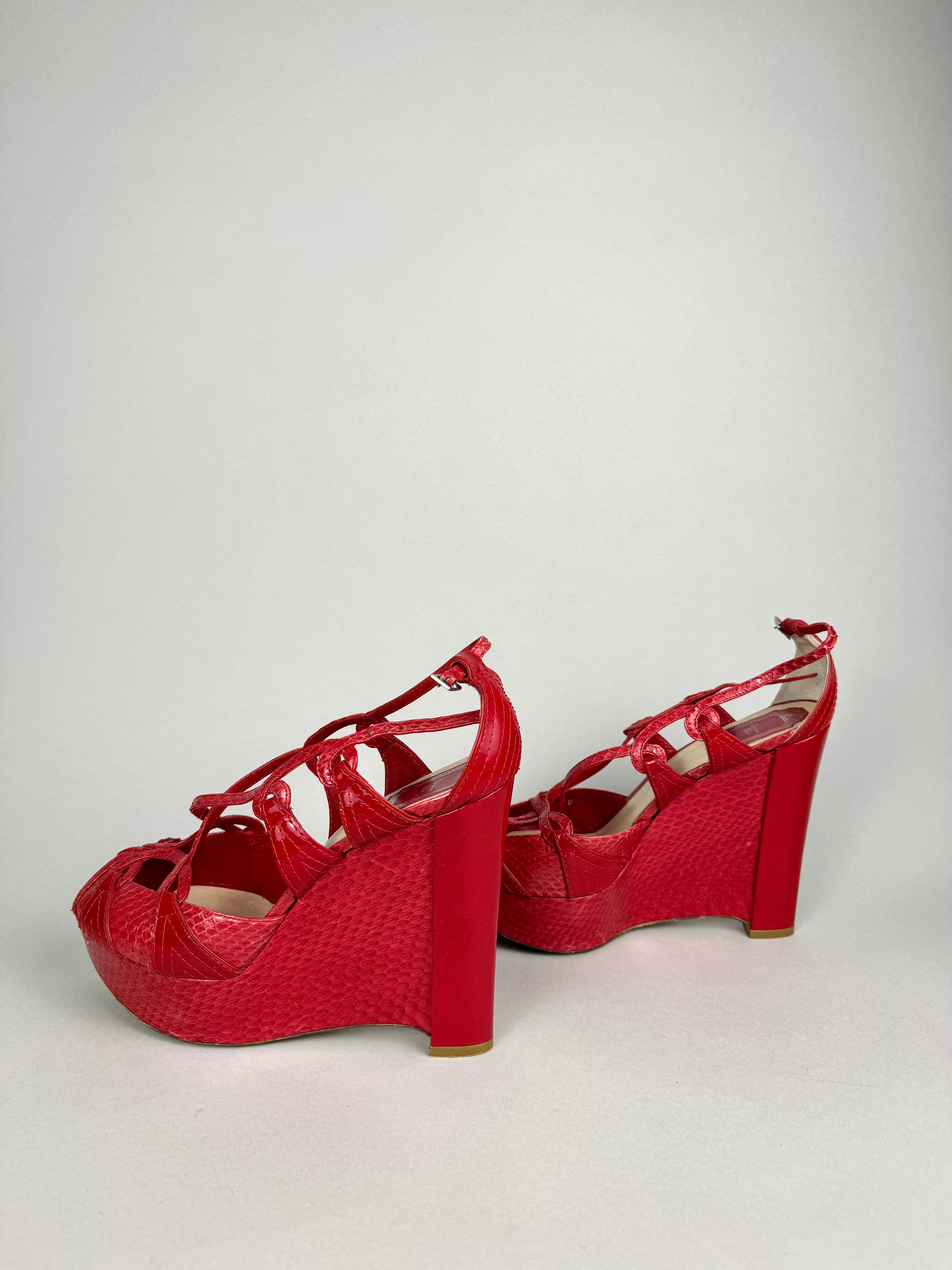 Christian Dior Red Leather Pumps