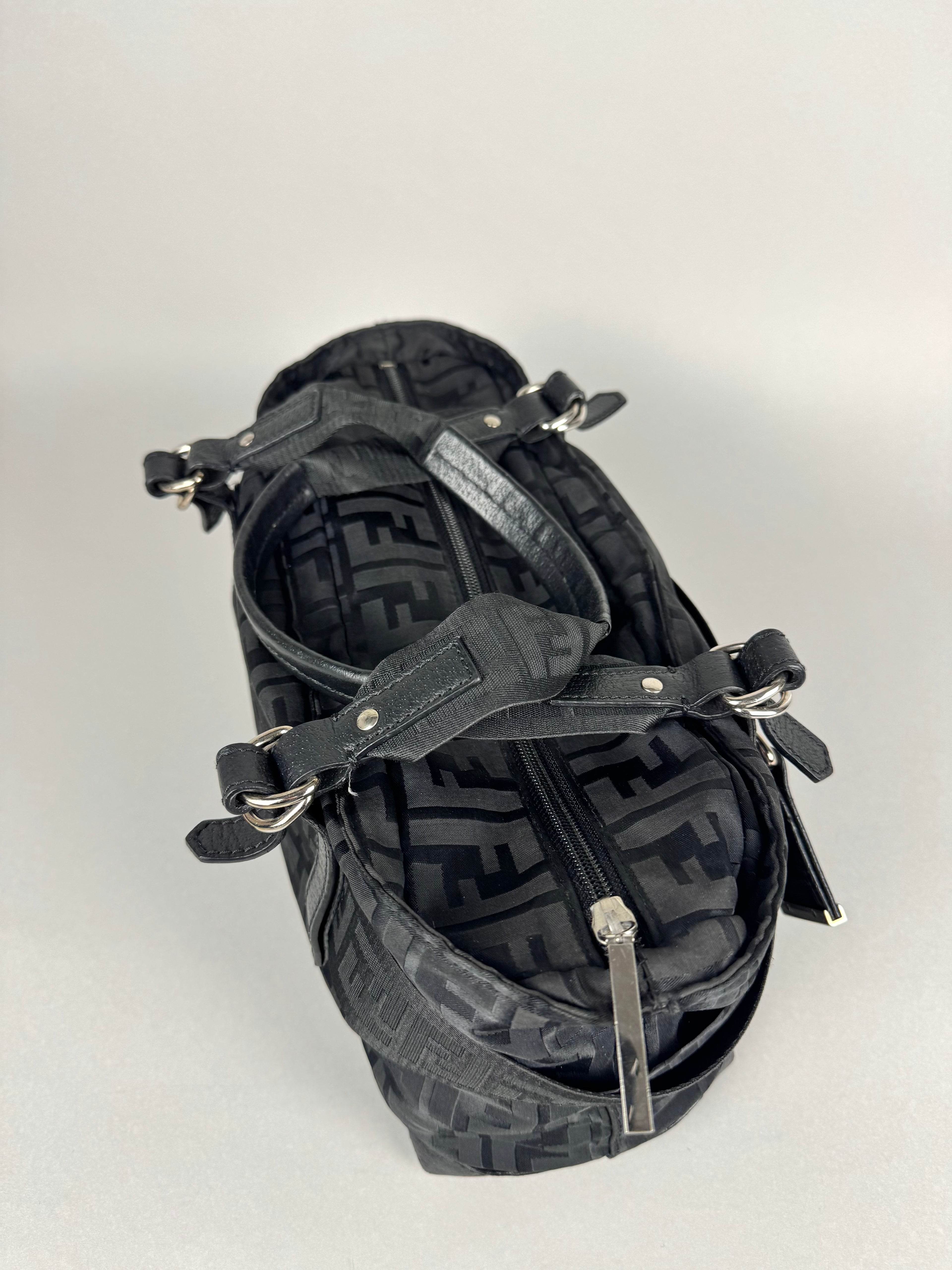 Fendi Monogram Zucca Zip Code Shoulder