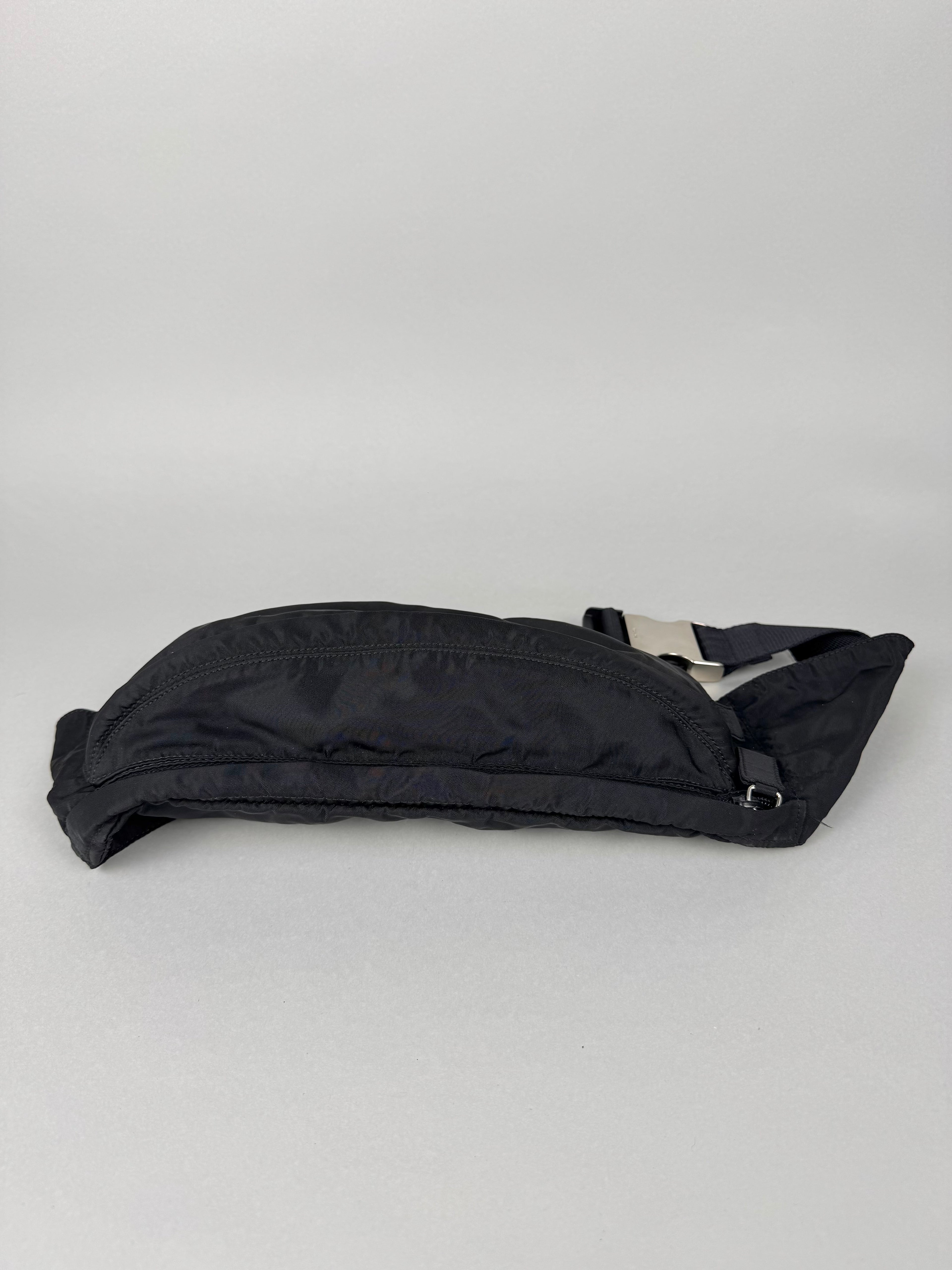 Prada Tessuto Black Nylon Pochete Belt Sling