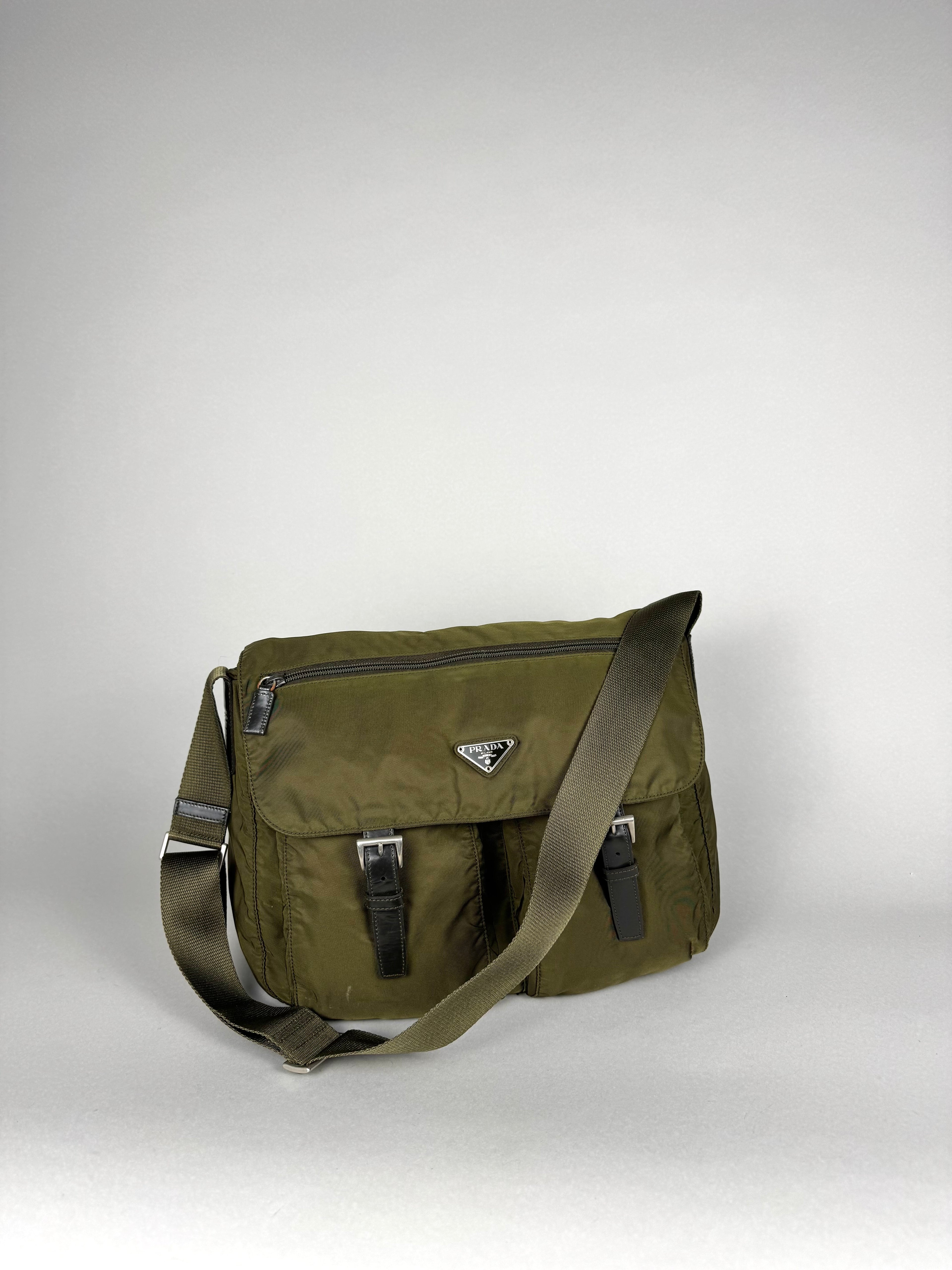 Prada Nylon Green Messenger