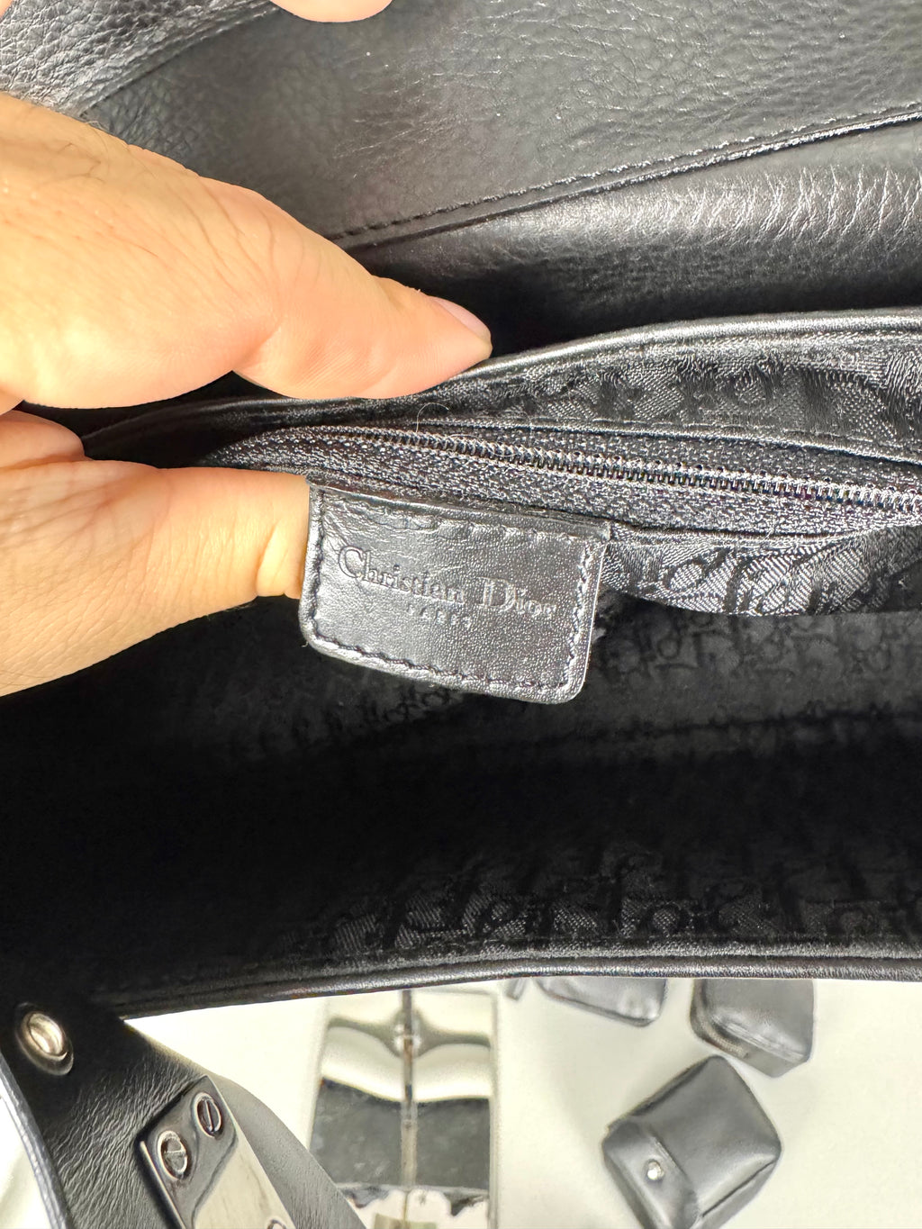 Christian Dior Street Chic Columbus Black Leather