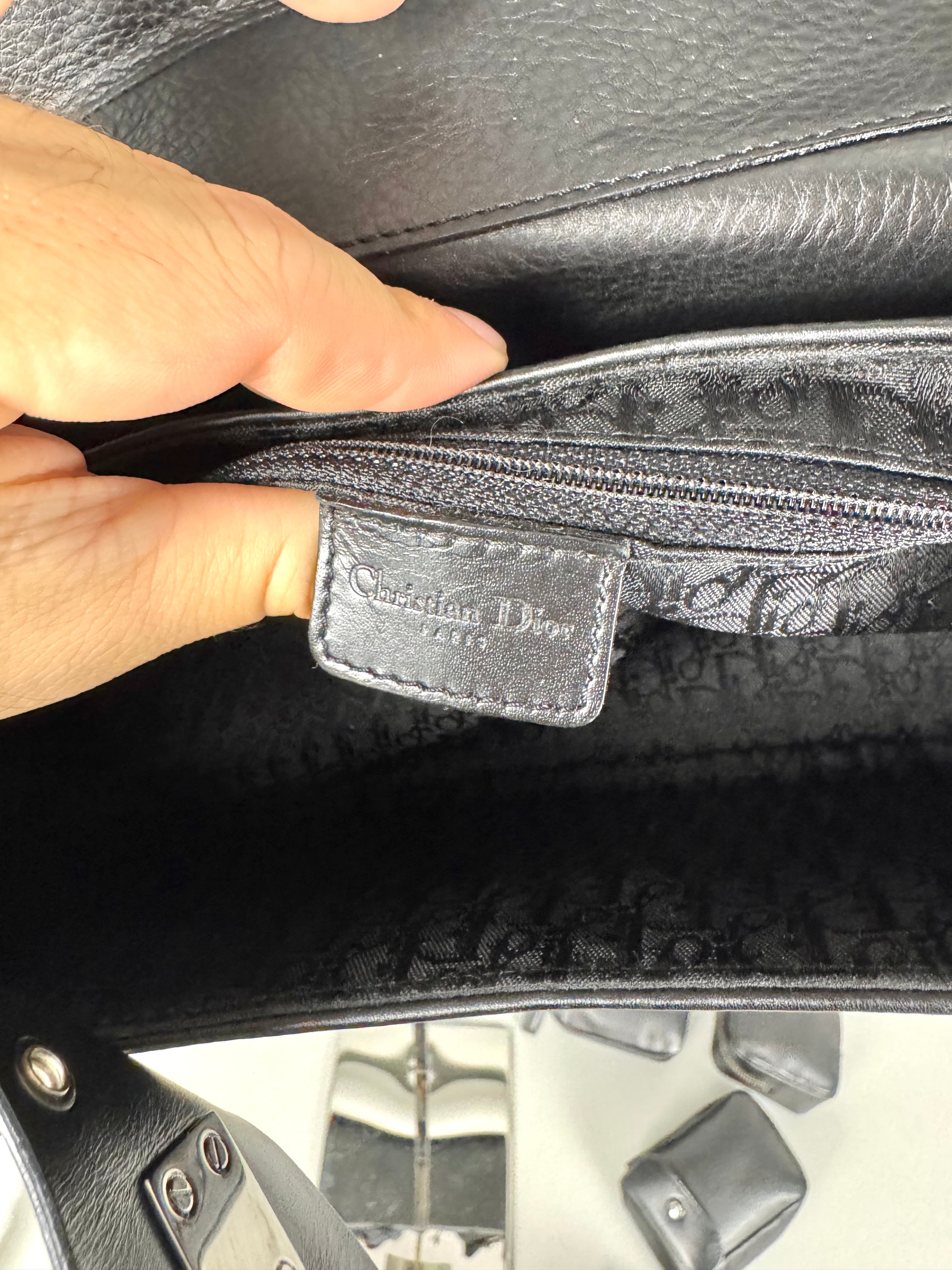 Christian Dior Street Chic Columbus Black Leather