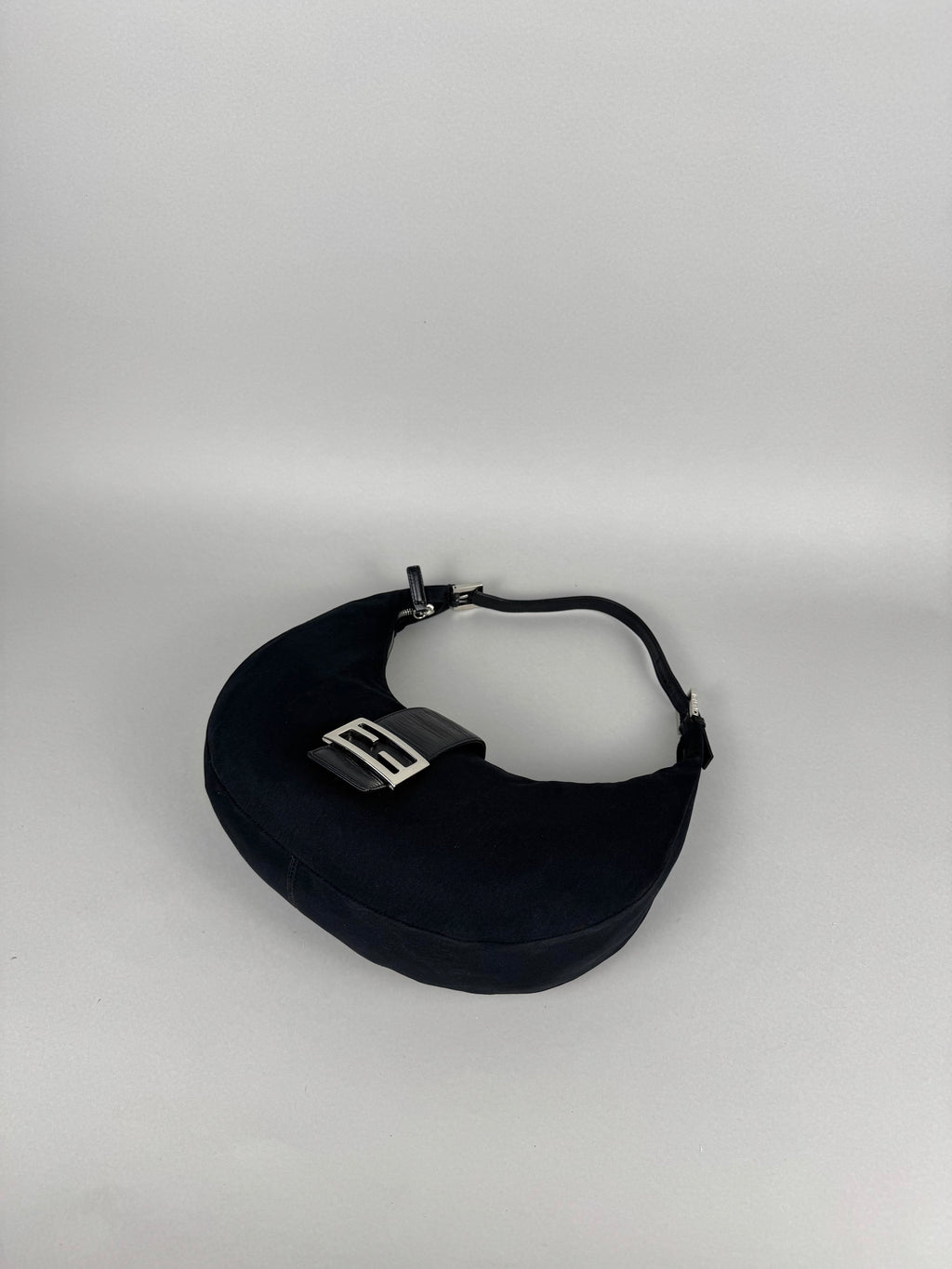 Fendi Half Moon Croissant Black