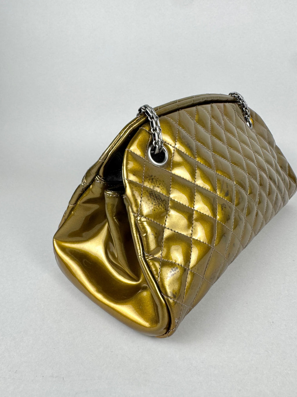 Chanel Just Mademoiselle Bowling Patent Leather