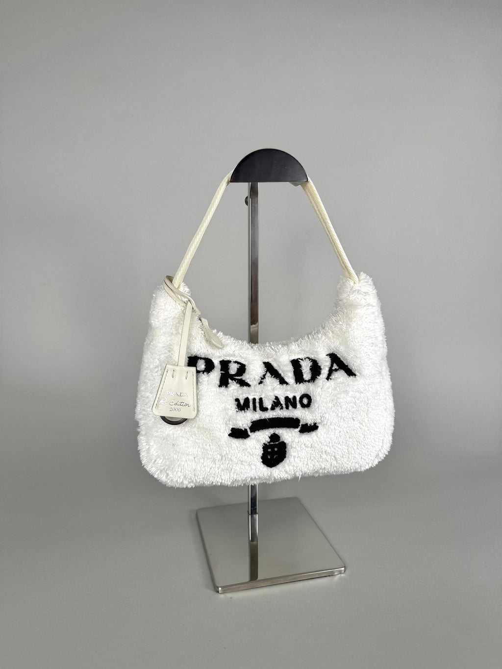 Prada Re Edition Nylon Fur White