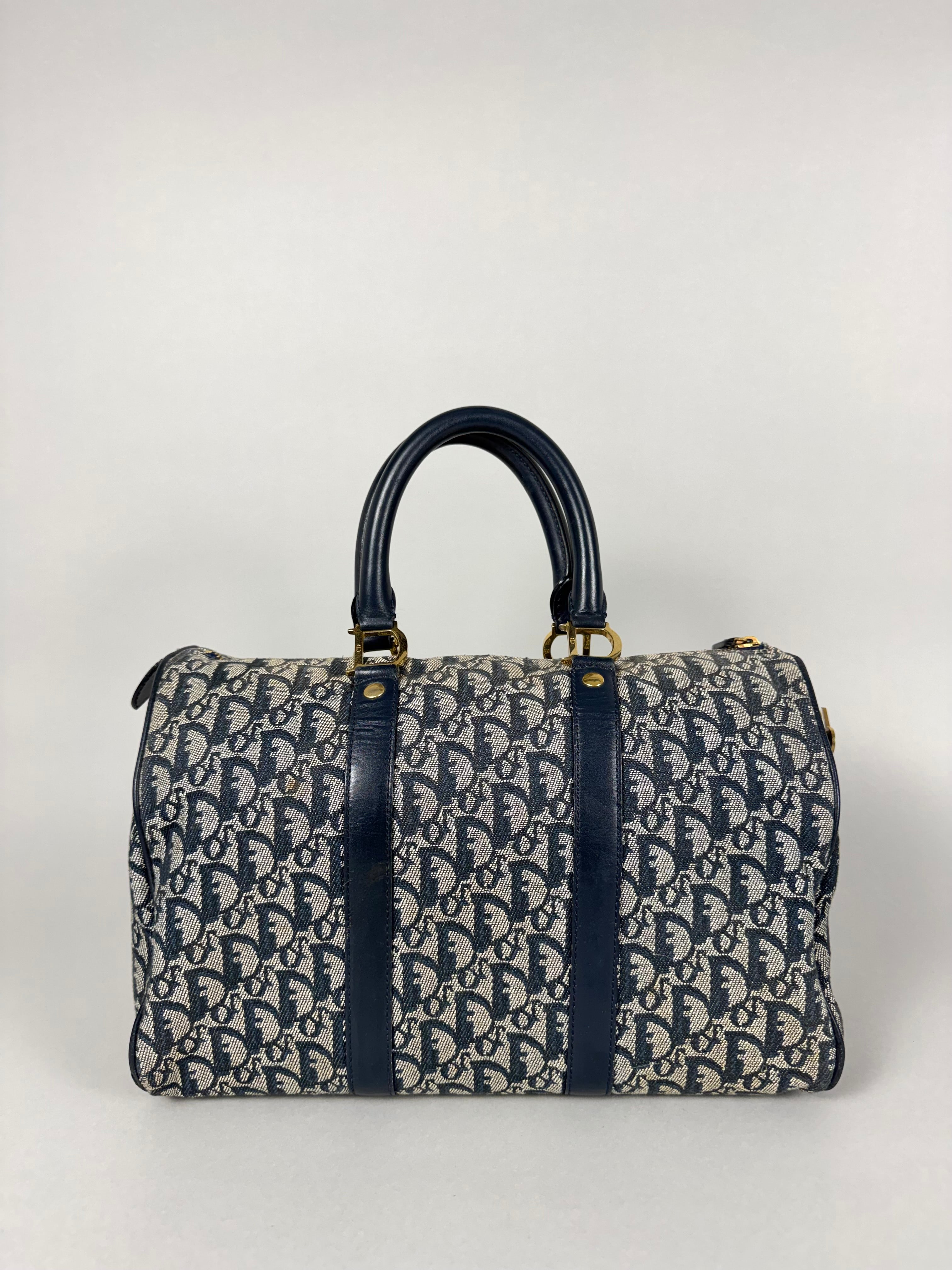 Christian Dior Monogram Trotter Boston Navy