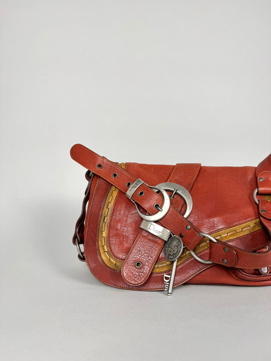 Christian Dior Gaucho Leather Red