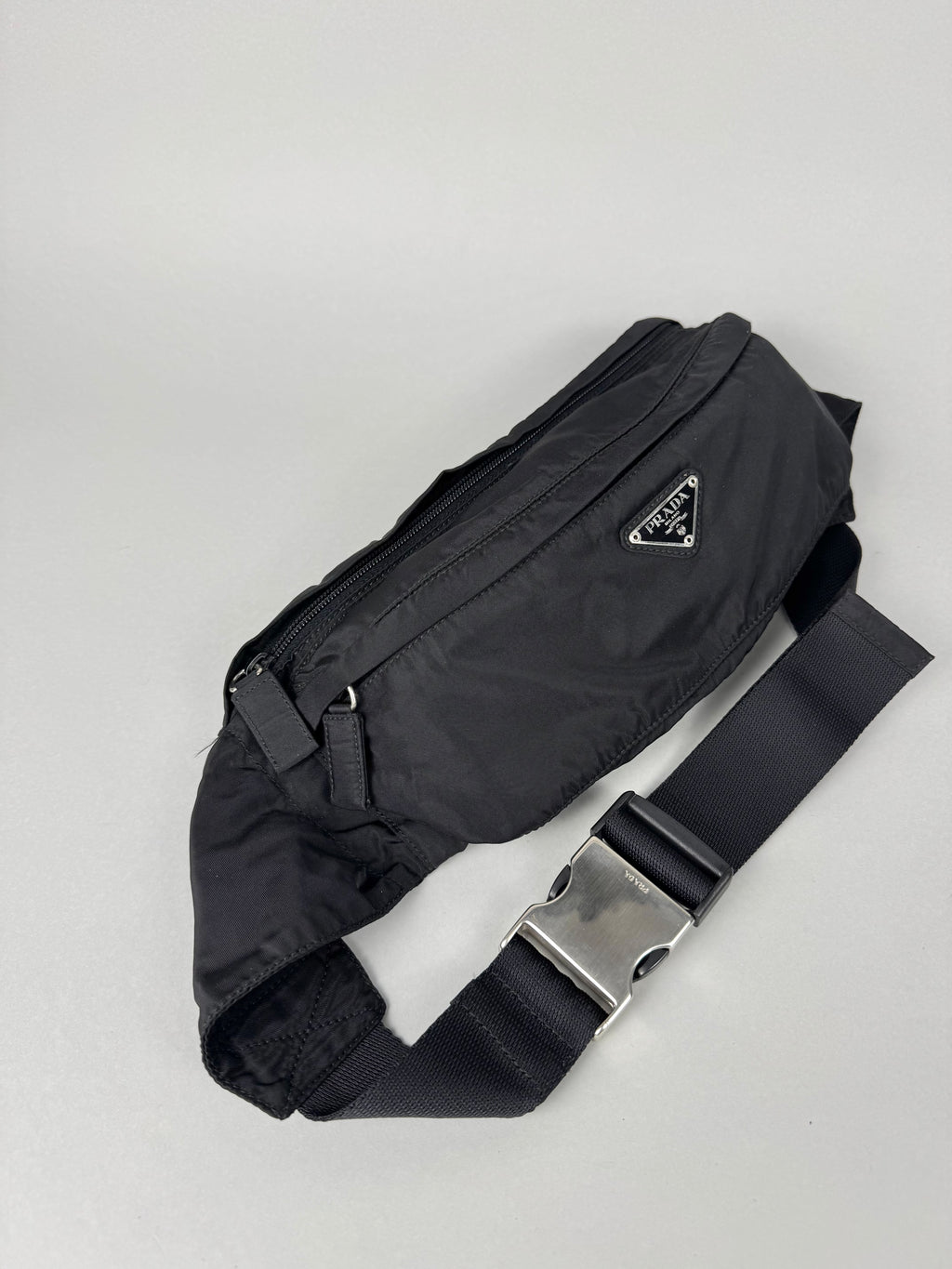 Prada Tessuto Black Nylon Pochete Belt Sling
