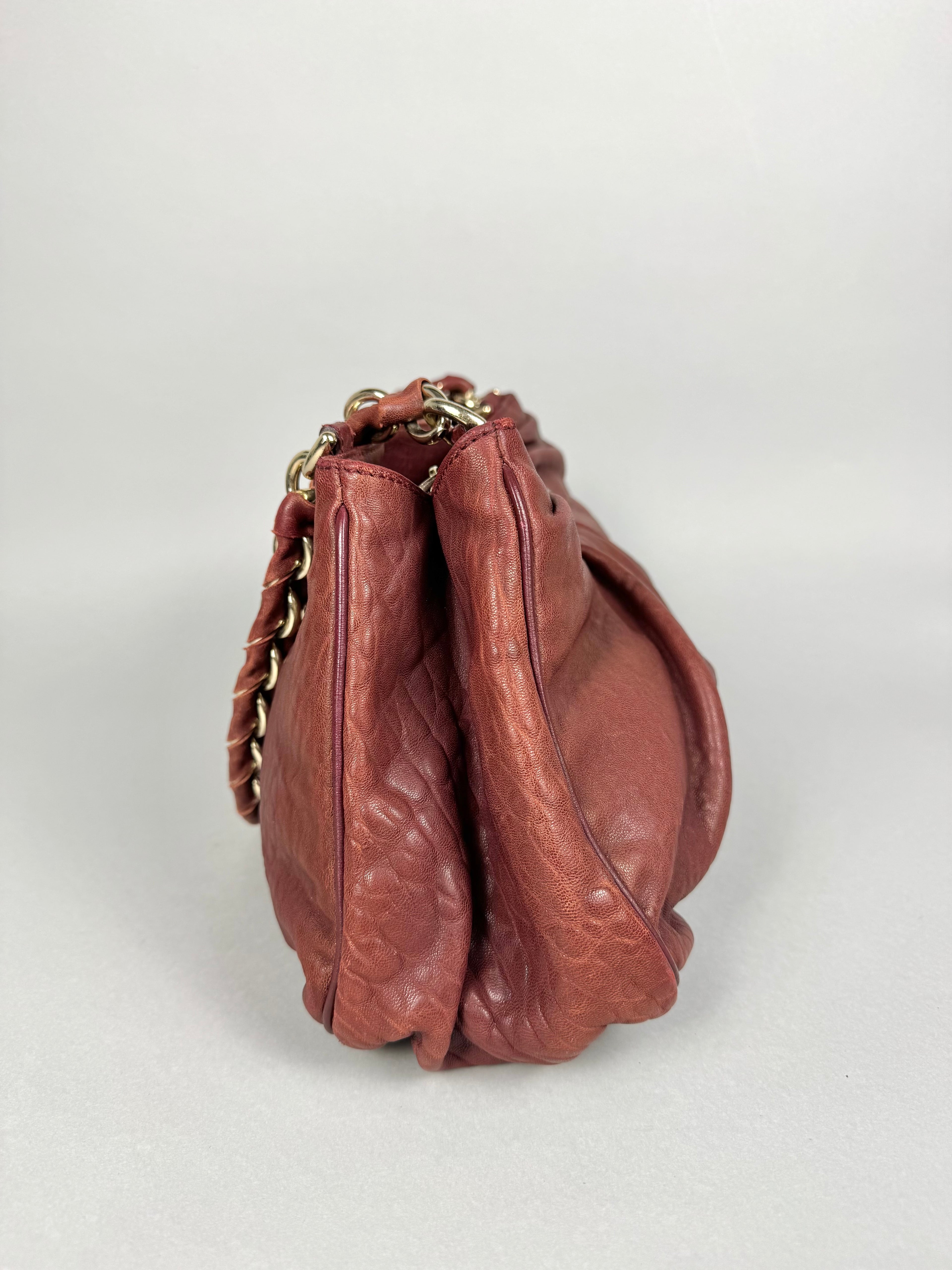 Fendi Mia Burgundy Leather