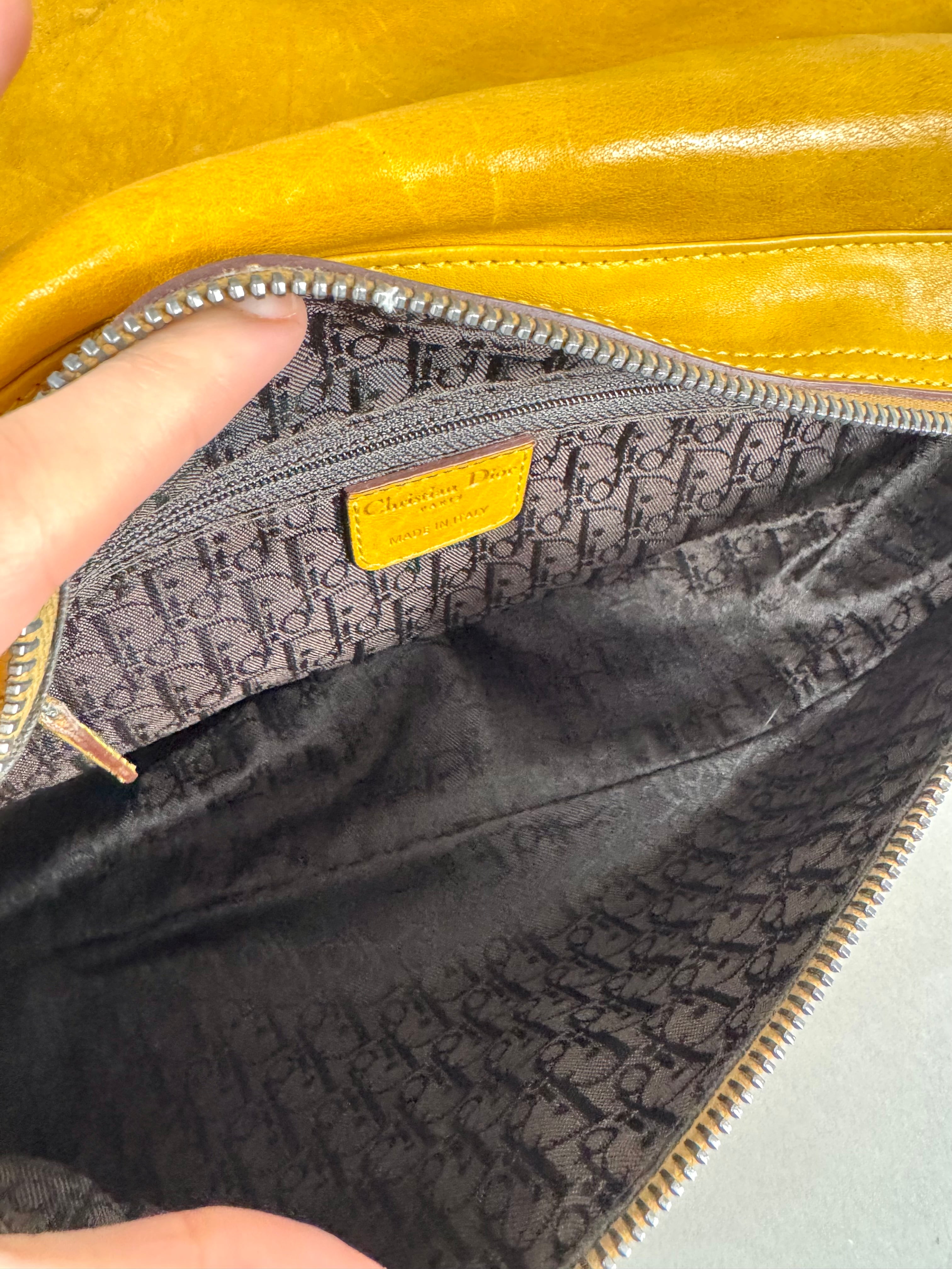 Christian Dior Gaucho Double Leather Yellow