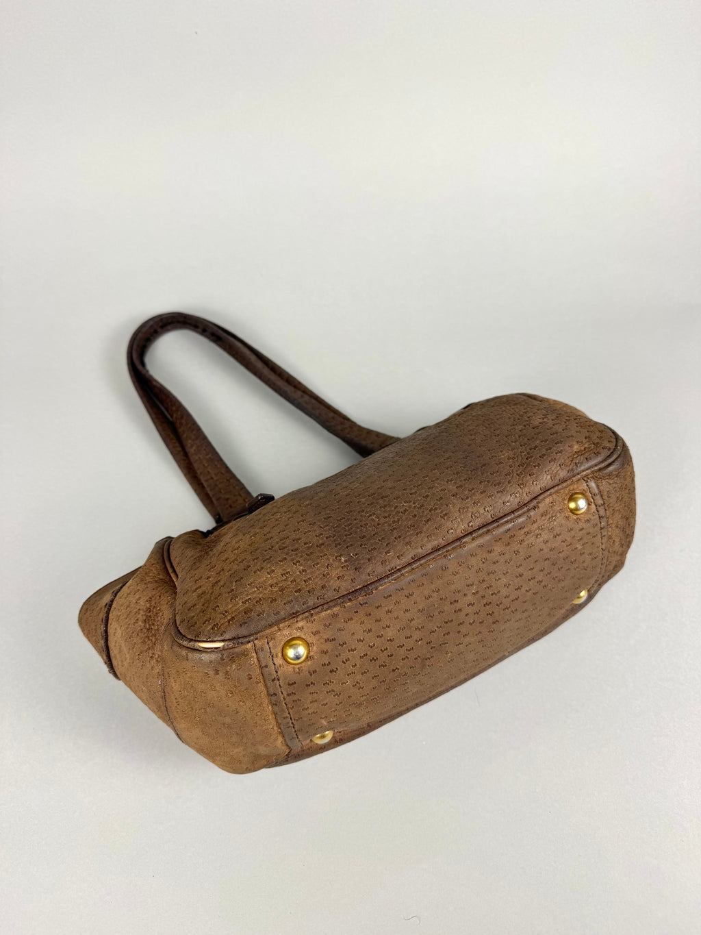Prada Tessuto Cervo Lux Leather Brown