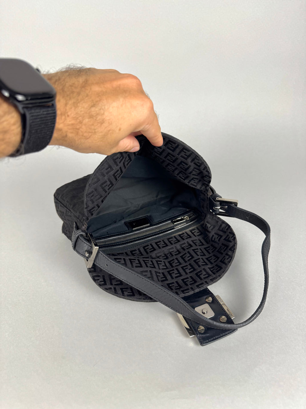 Fendi Baguette Monogram Black