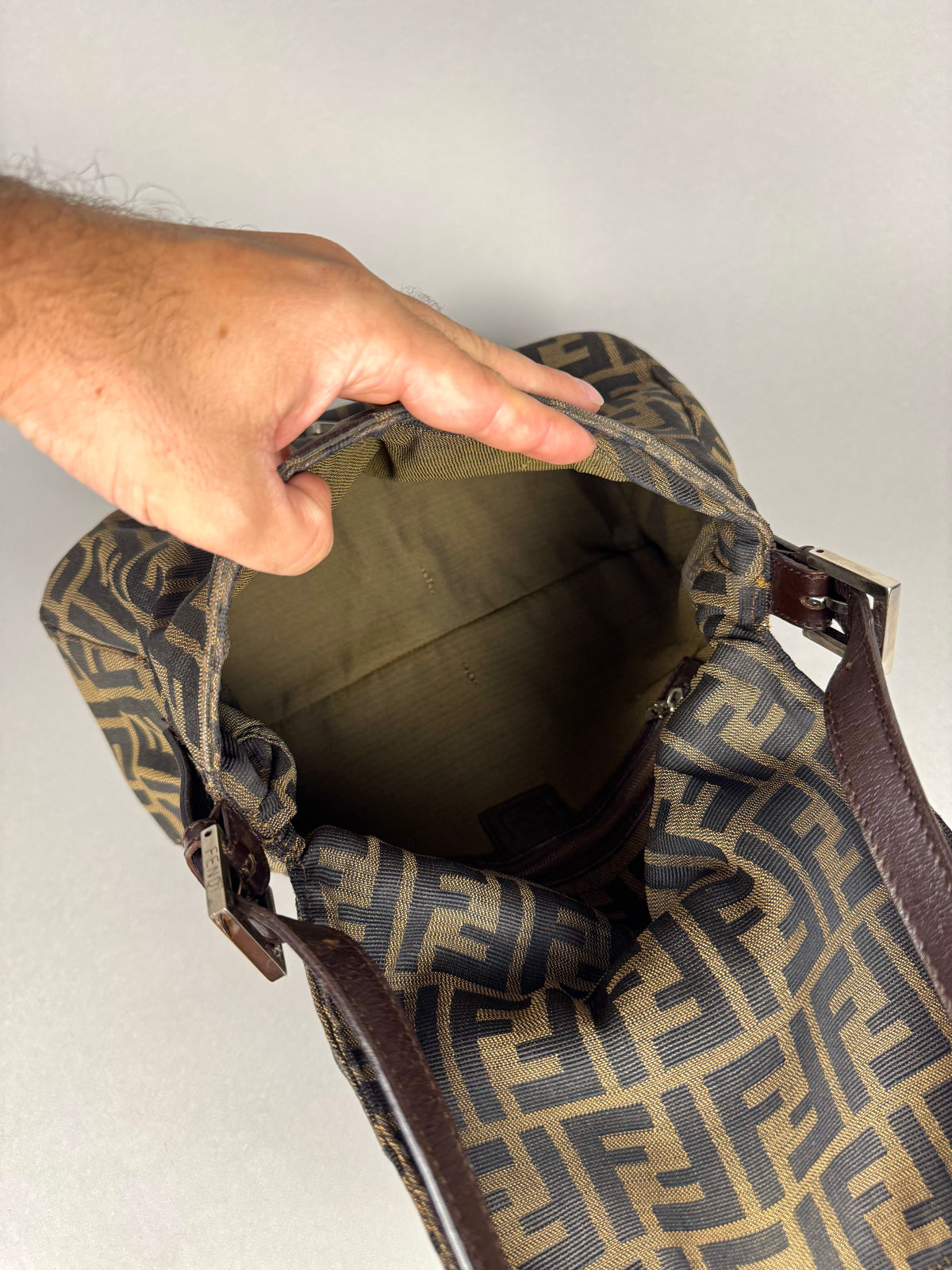 Fendi Monogram Zucca Mamma Baguette