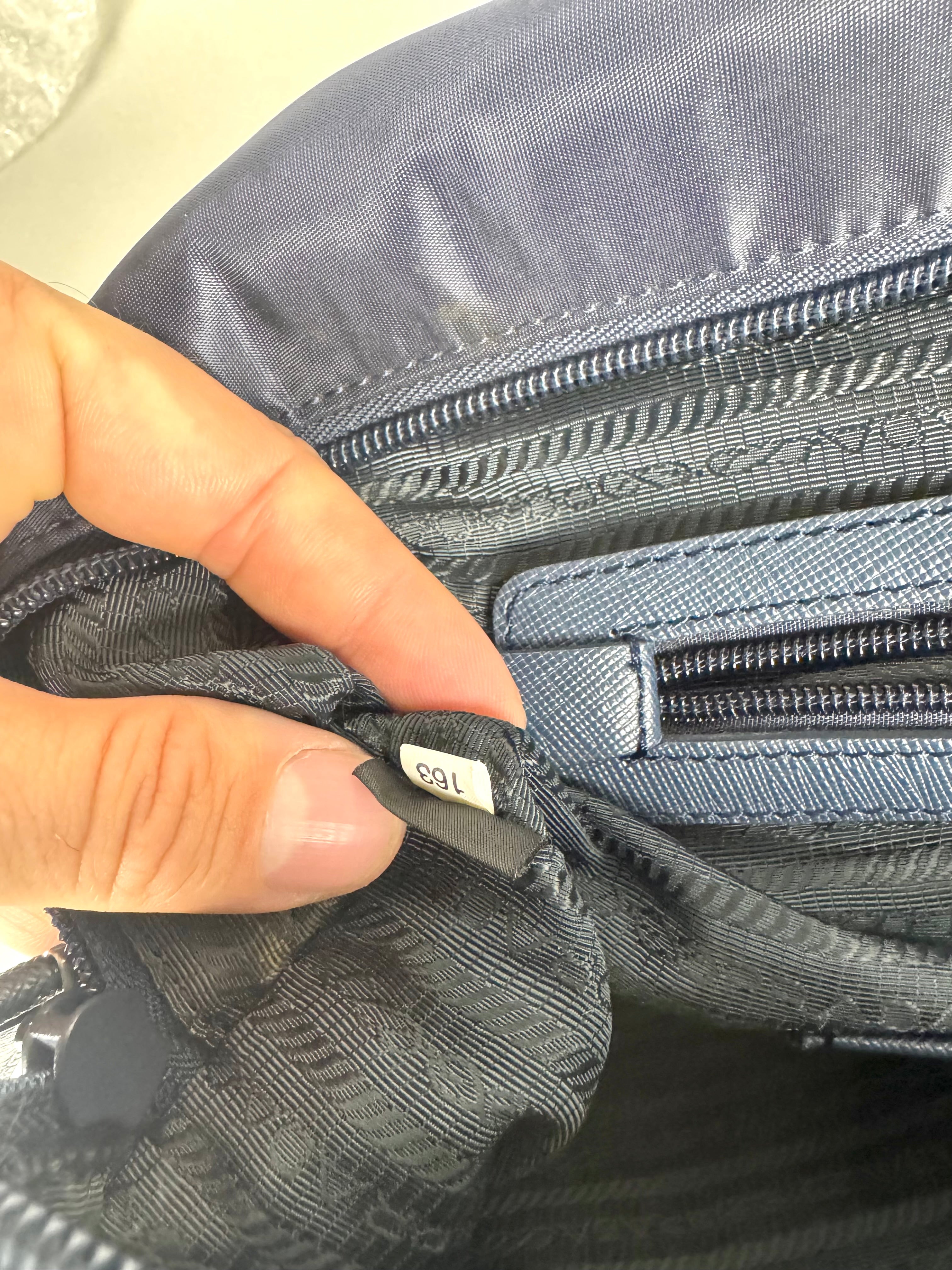 Prada Nylon Messenger Bag Navy
