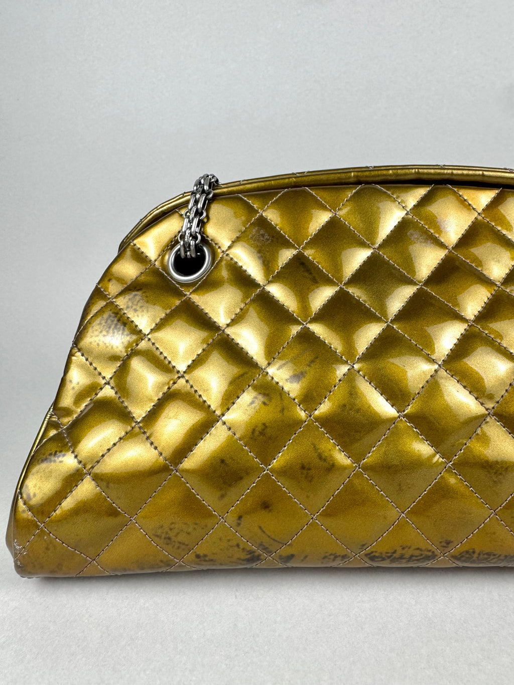 Chanel Just Mademoiselle Bowling Patent Leather