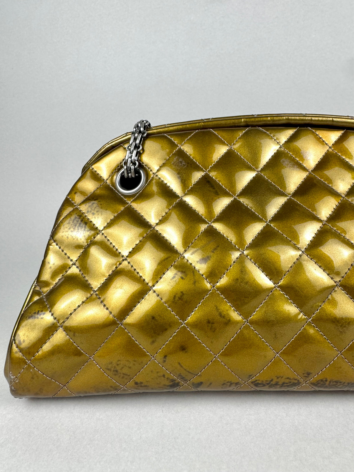 Chanel Just Mademoiselle Bowling Patent Leather