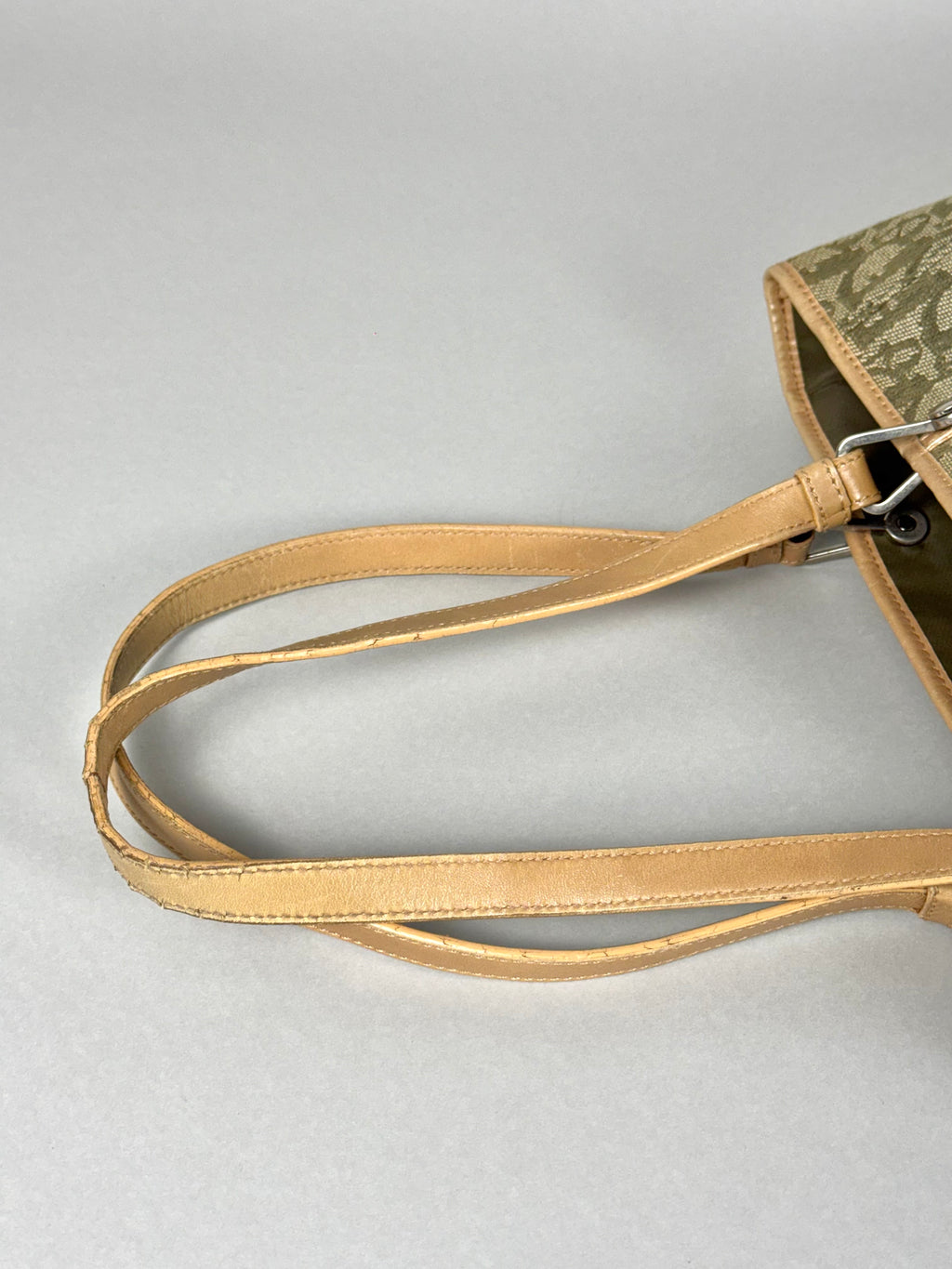Christian Dior Monogram Denim Green Tote