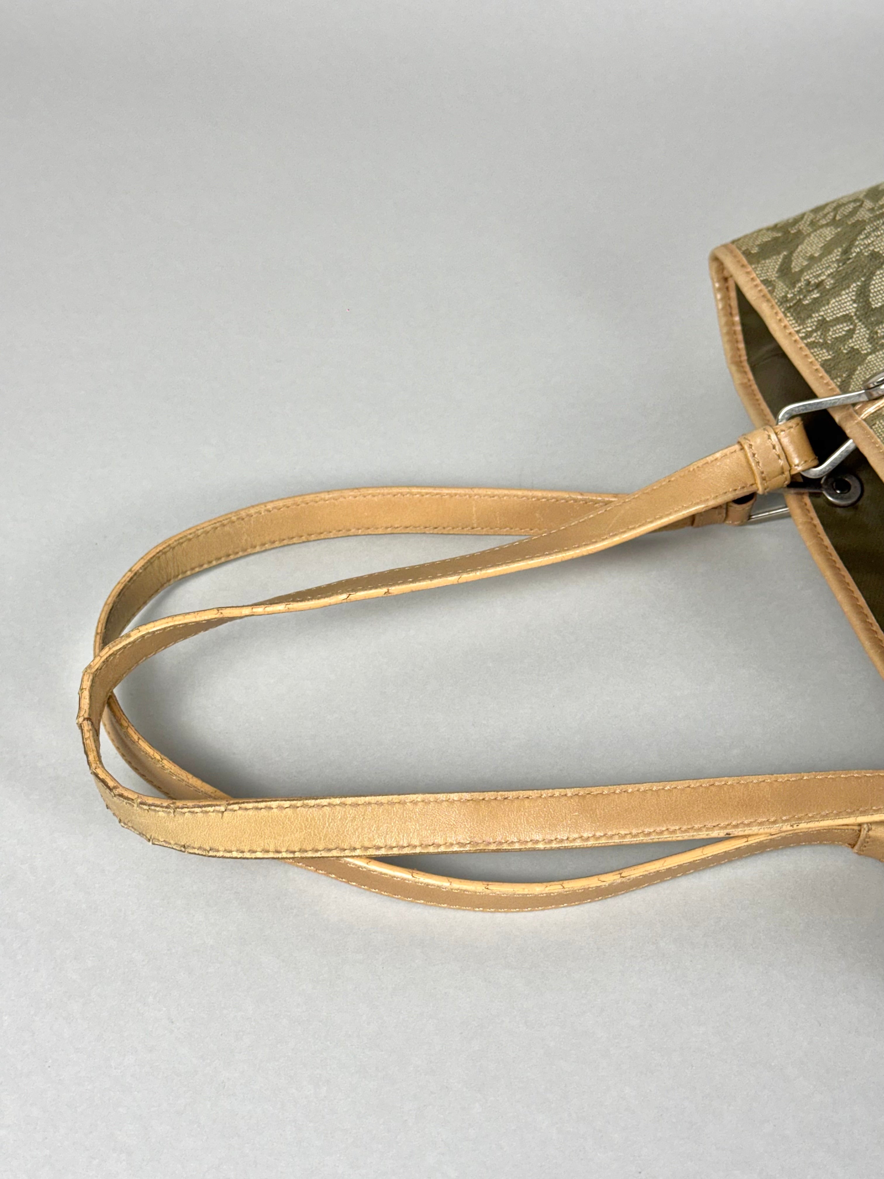 Christian Dior Monogram Denim Green Tote