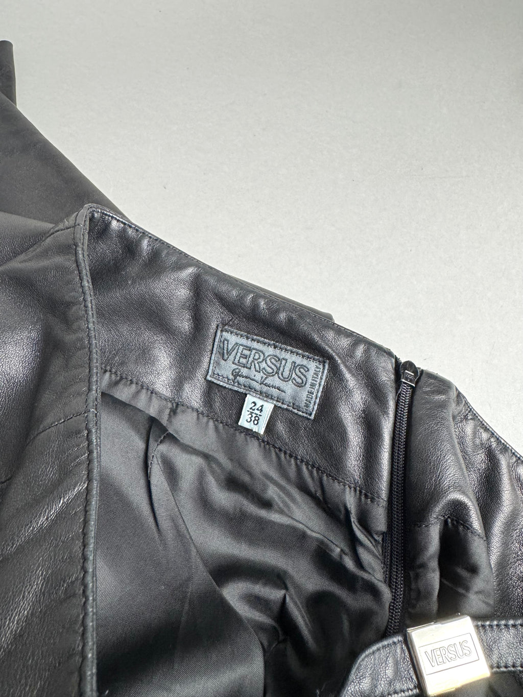 Gianni Versace Versus Leather Cut Out Pants
