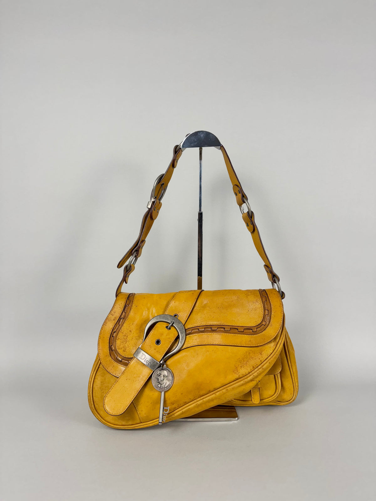 Christian Dior Gaucho Double Leather Yellow