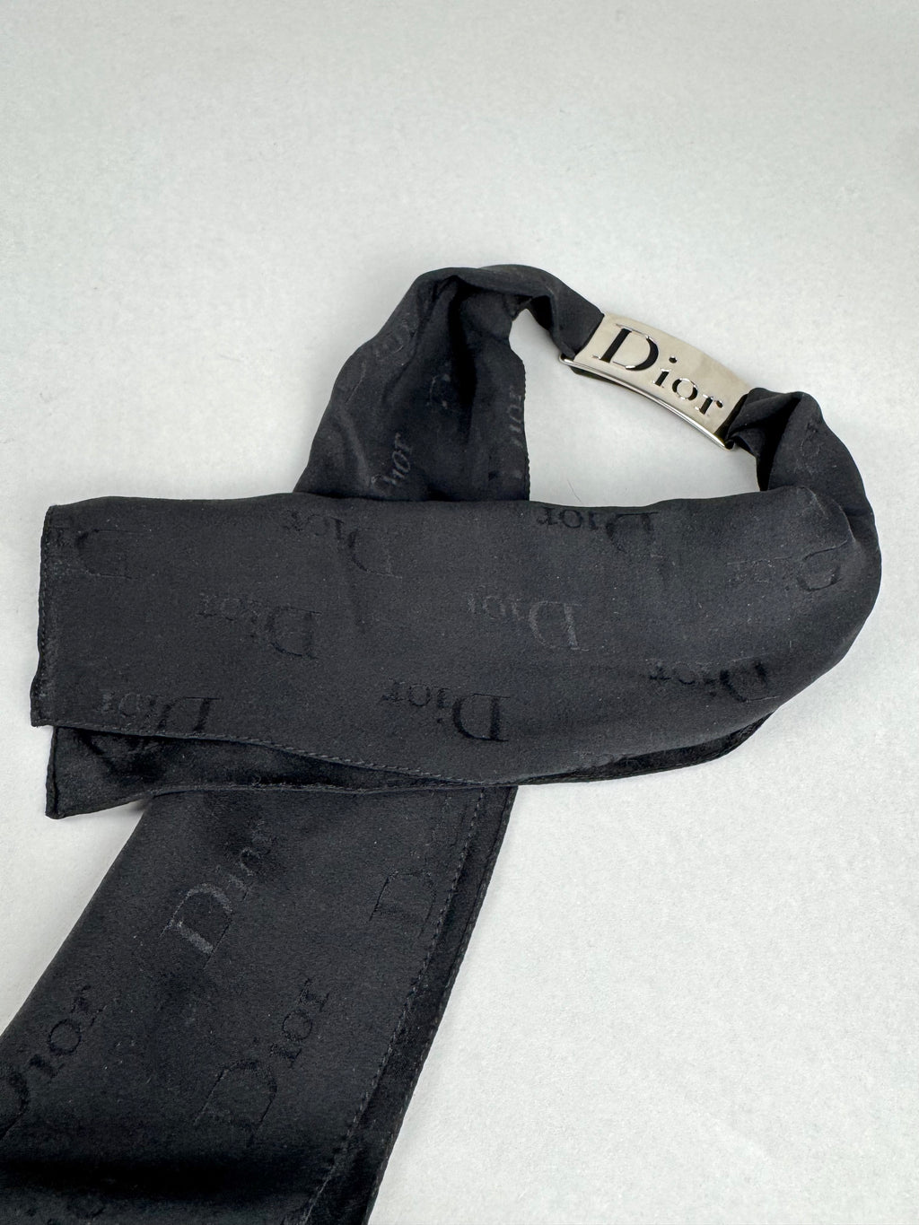 Christian Dior Scarf Logo Necklace Choker