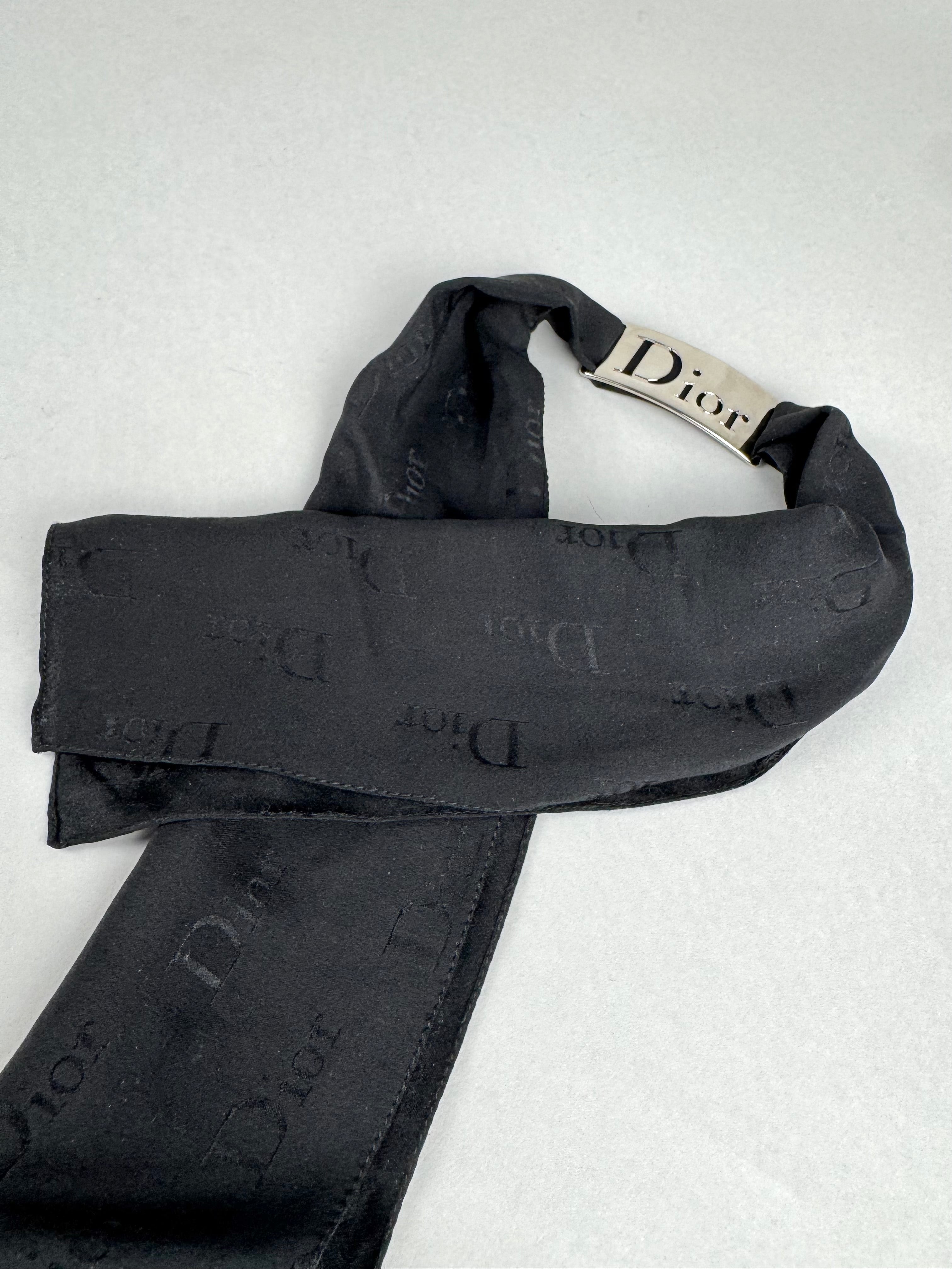Christian Dior Scarf Logo Necklace Choker