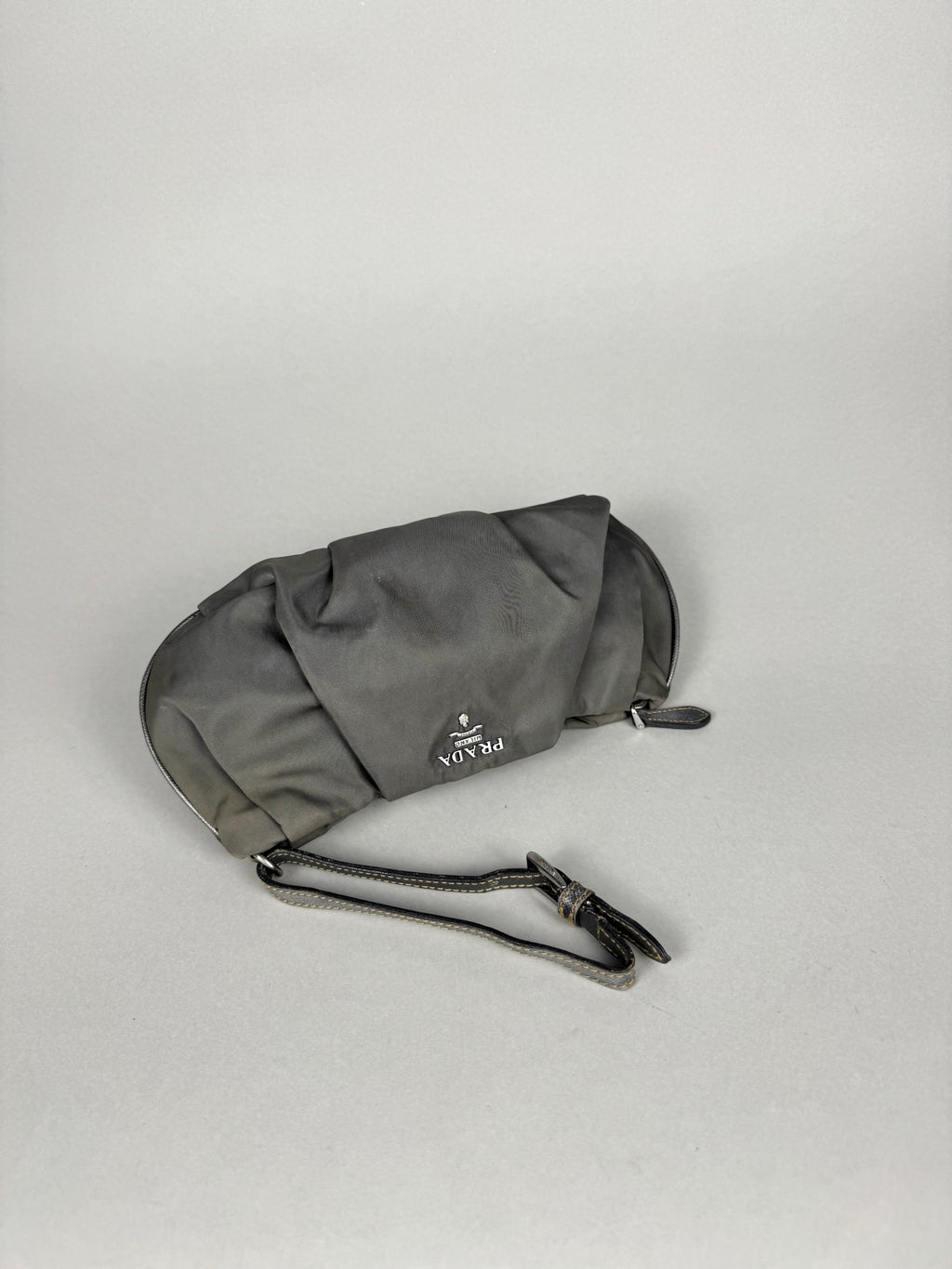Prada Grey Nylon Clutch