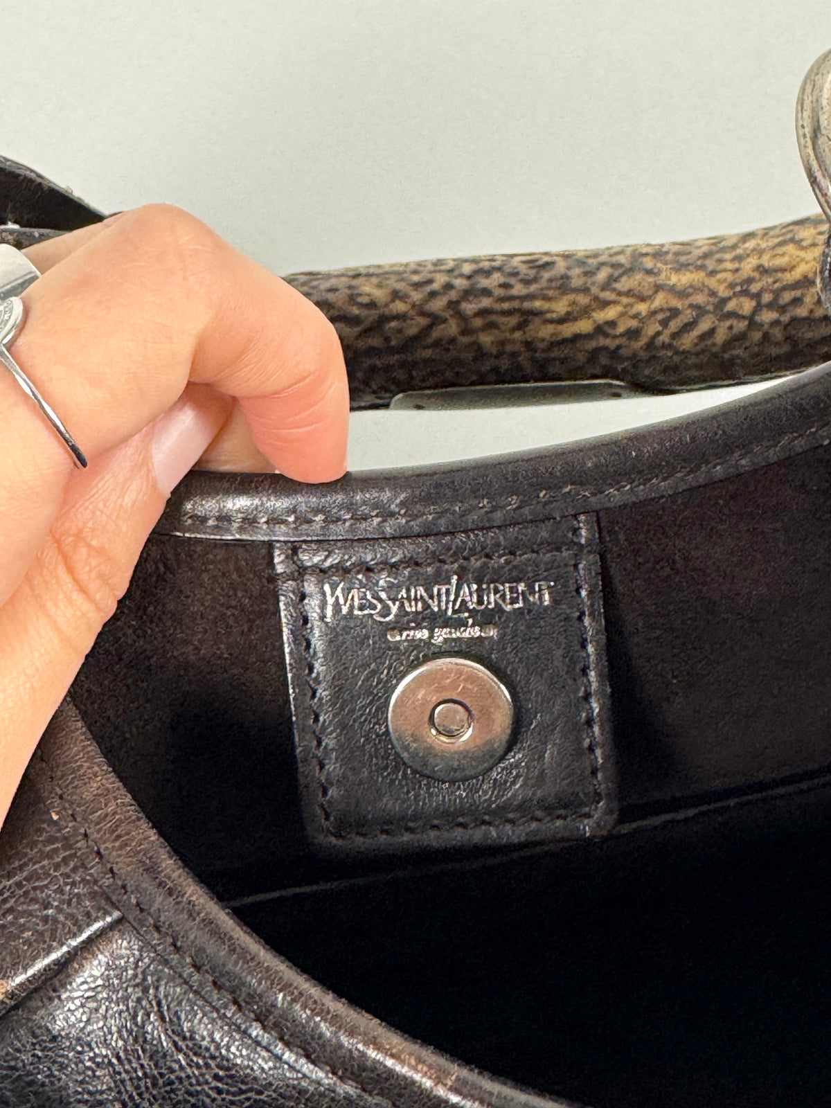 Yves Saint Laurent Mombasa Leather Brown