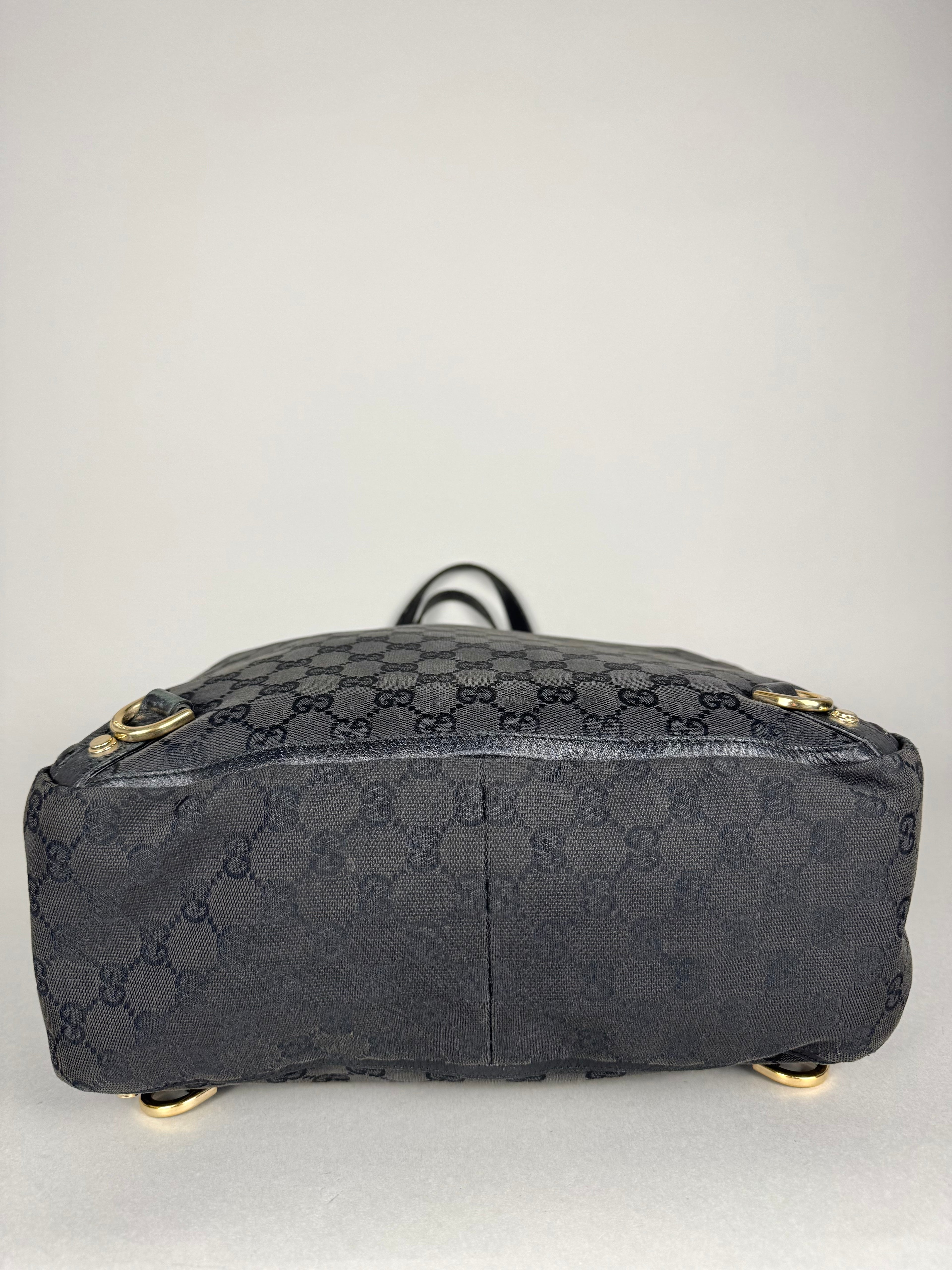 Gucci Black Monogram Abbey Tote Bag