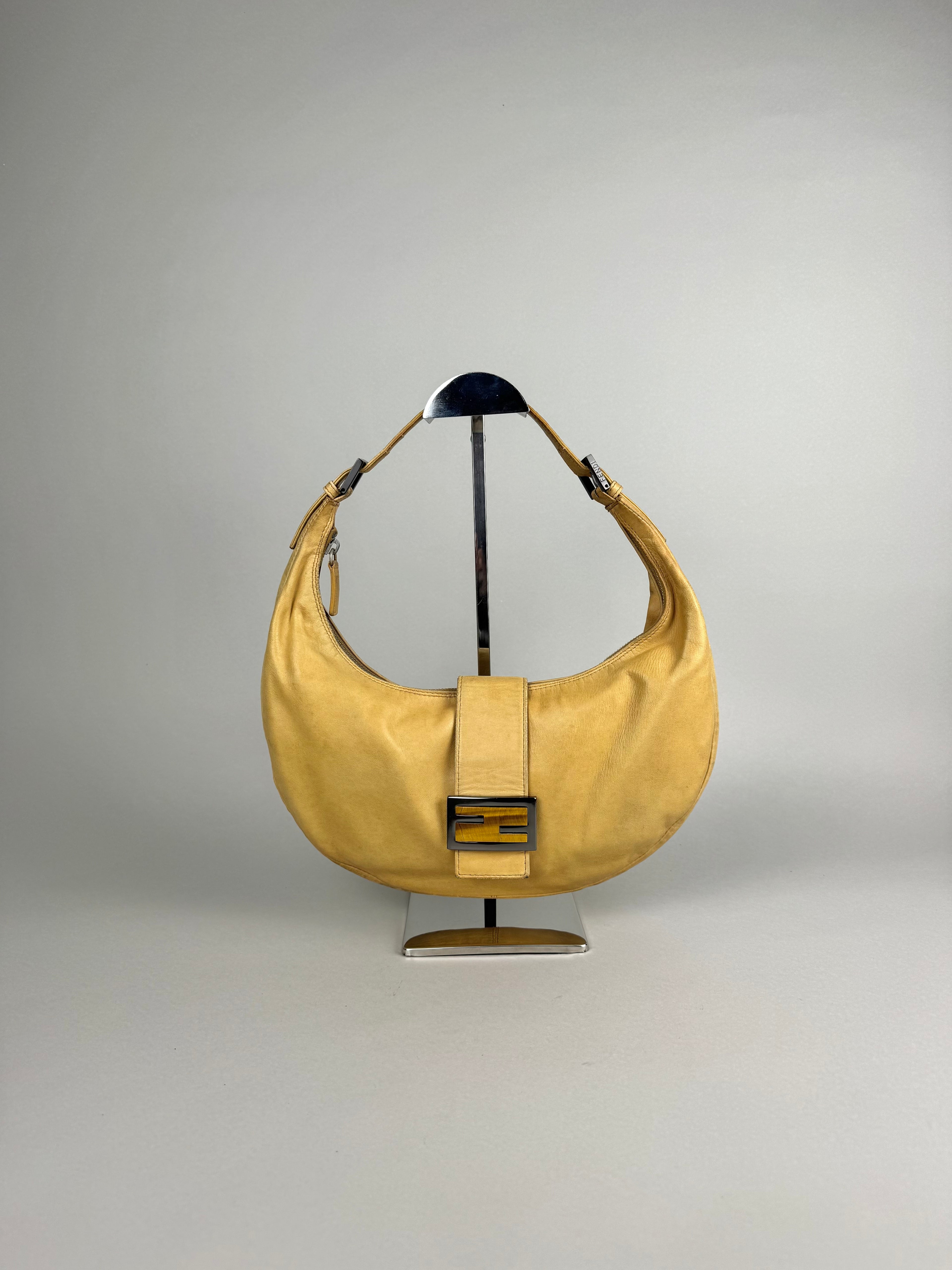 Fendi Croissant Lambskin Leather